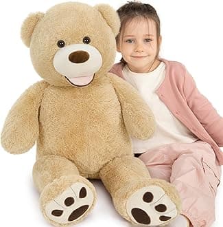 MaoGoLan Giant Teddy Bears Stuffed Animal, 39 inches Big Teddy Bear Plush Toy, Soft and Cuddly Teddy Bear Gift for Girlfriend,Children,Kids