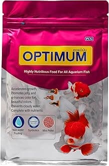 Optimum Fish Food - 500gm (Small Pellet) | Highly Digestible & Added with Fish Meal, Corn Protein Meal & Fish Oil | Highly Nutritious Fish Food for All Aquarium Fish with Free Key Ring