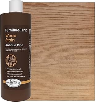 Wood Stain | Antique Pine | Water Based | Fast Drying, Low Odor, & Non-Toxic | for Indoor & Outdoor Furniture and More | Multiple Finishes | (17oz / 500ml)
