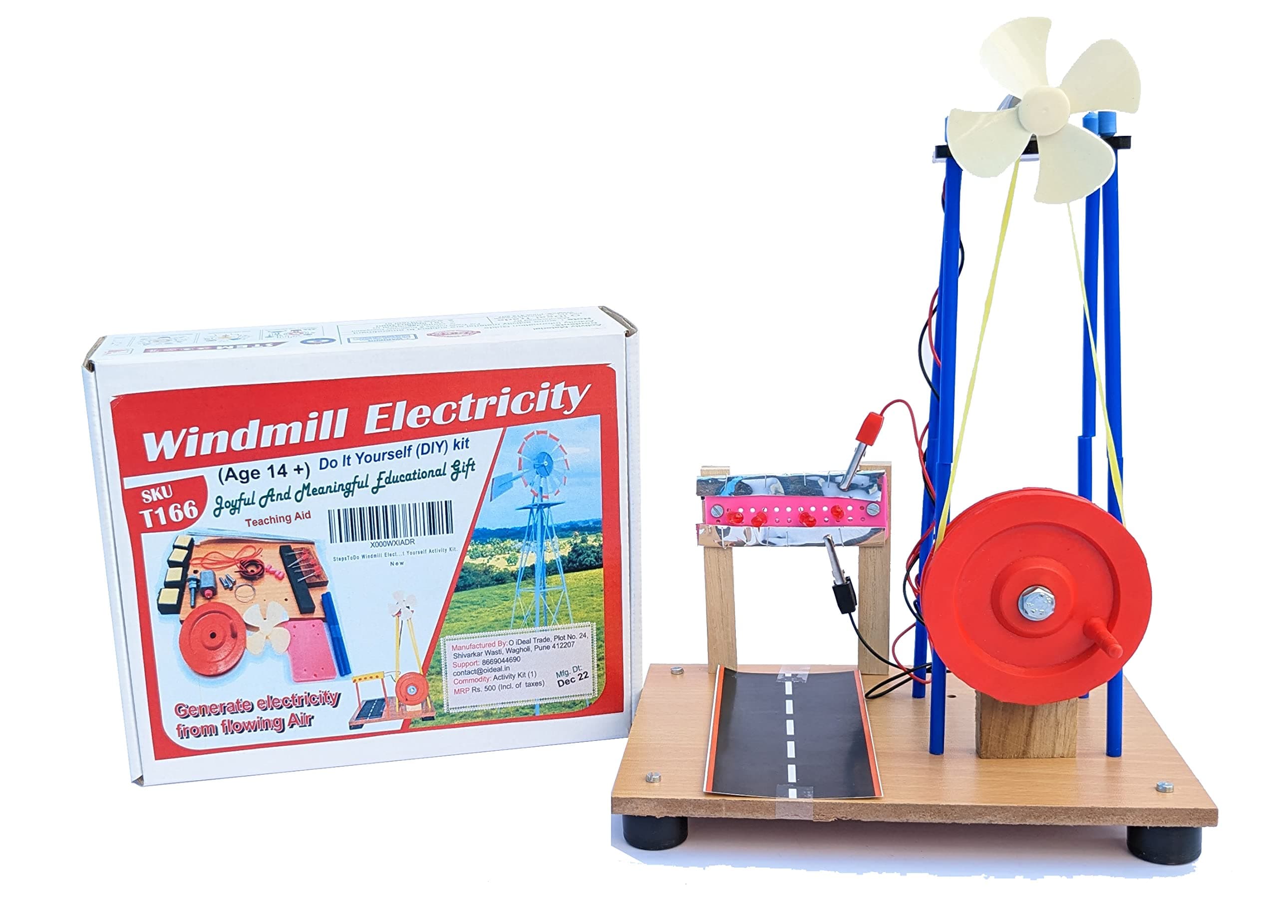 Windmill Electricity Kit. Electricity from Flowing Air. Windmill Making Kit. Science Project Teaching Aid. DIY Activity. Wind Energy Demonstration Kit.