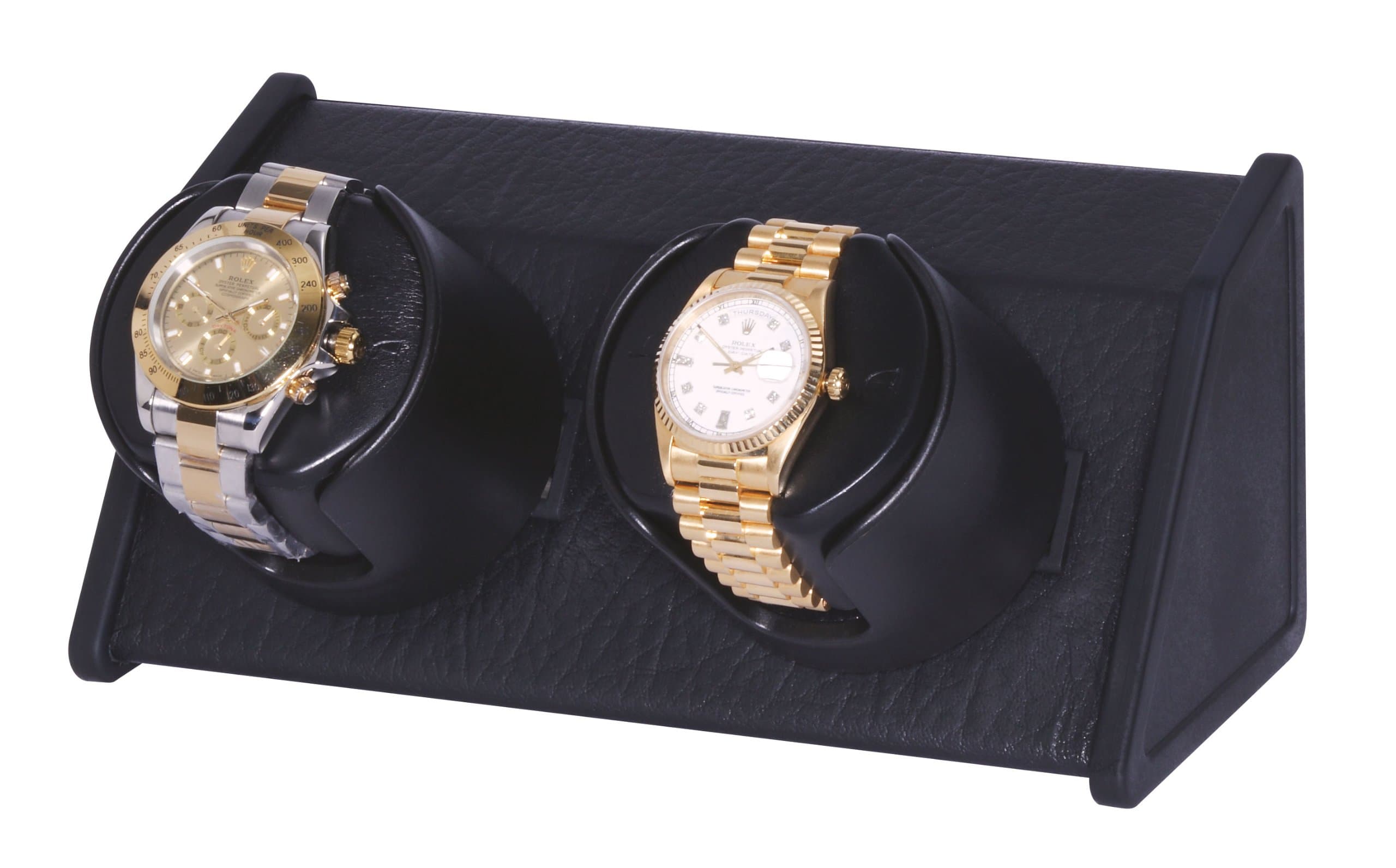OrbitaSparta 2 Watch Winder in Black Leatherette