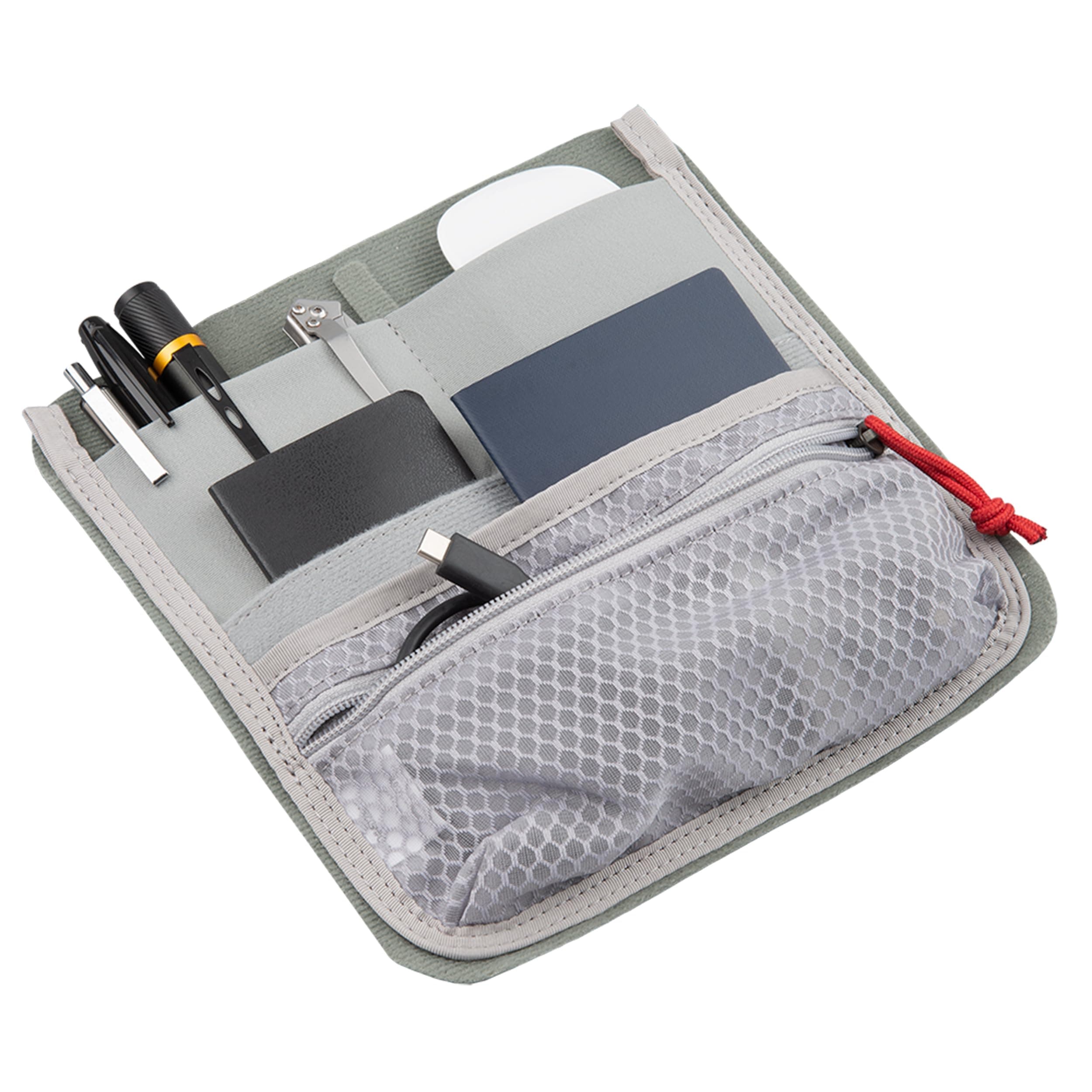 Multi Pocket Organizer Insert Admin for Backpack, Bag Organization, Hook and Loop Attachment