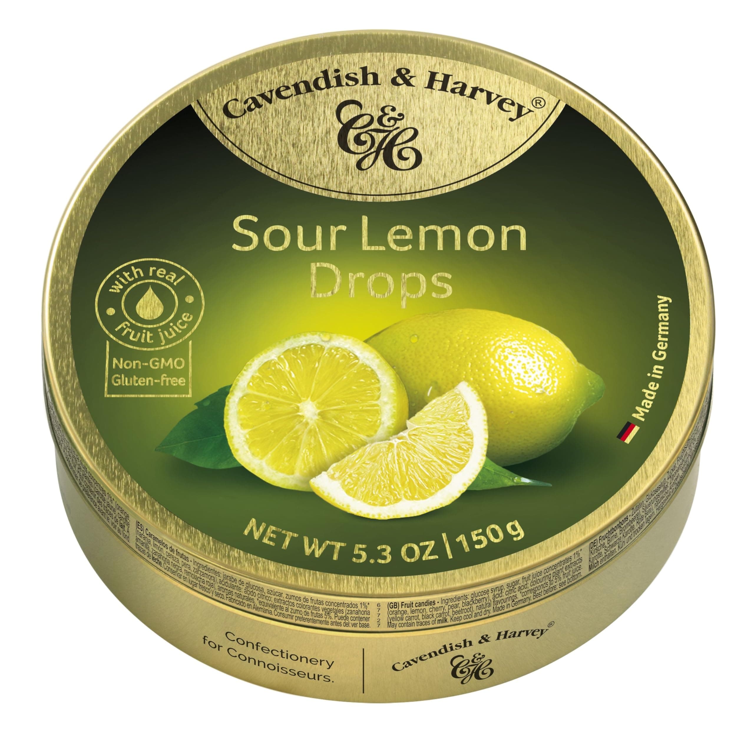 Cavendish & Harvey Fruit Tin - Lemon, 5.3-Ounce