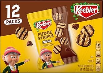 Keebler On-The-Go Fudge Stripes Cookies, 12oz, 12ct