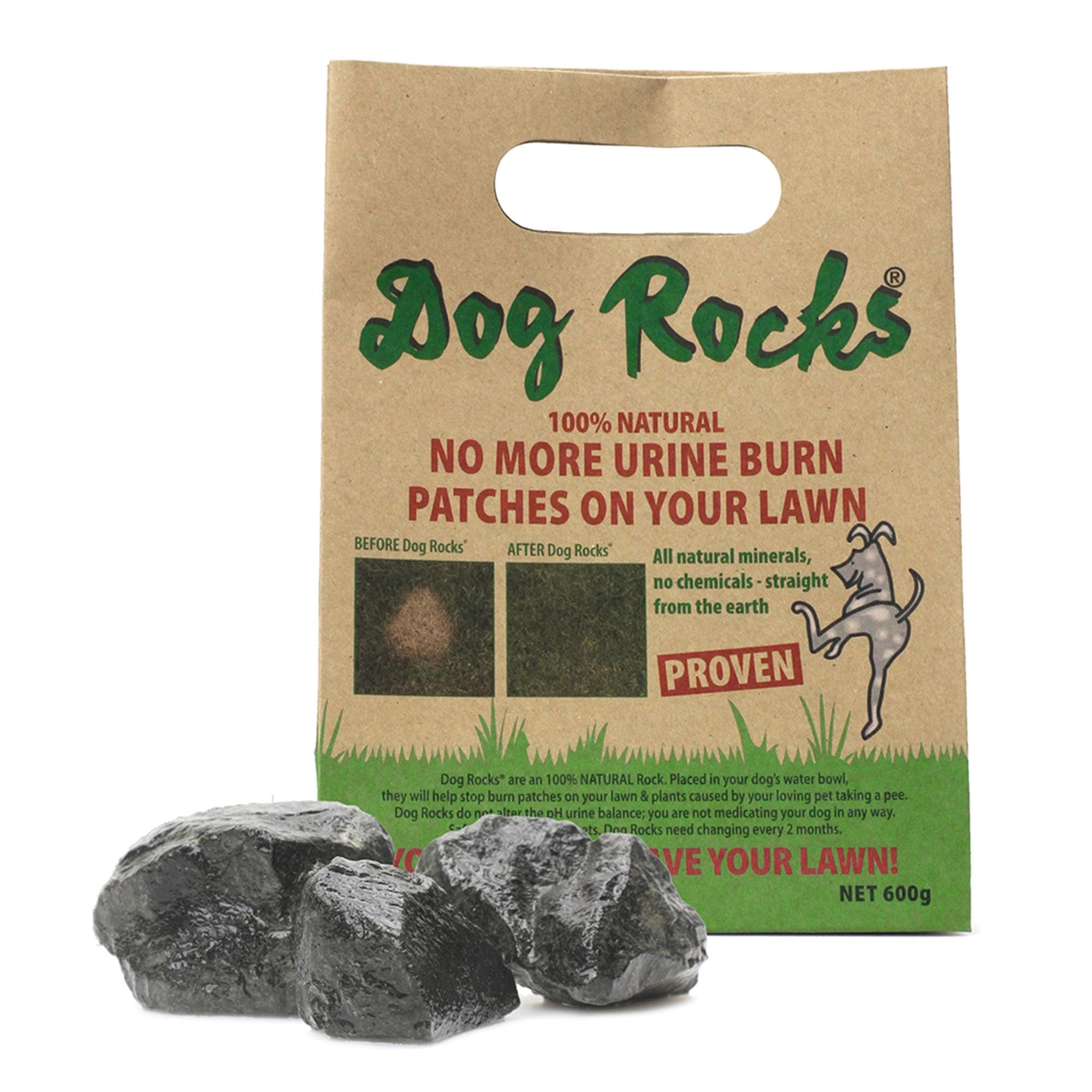 Dog Rocks Urine Patch Preventer 600g Bulk Bag Clear