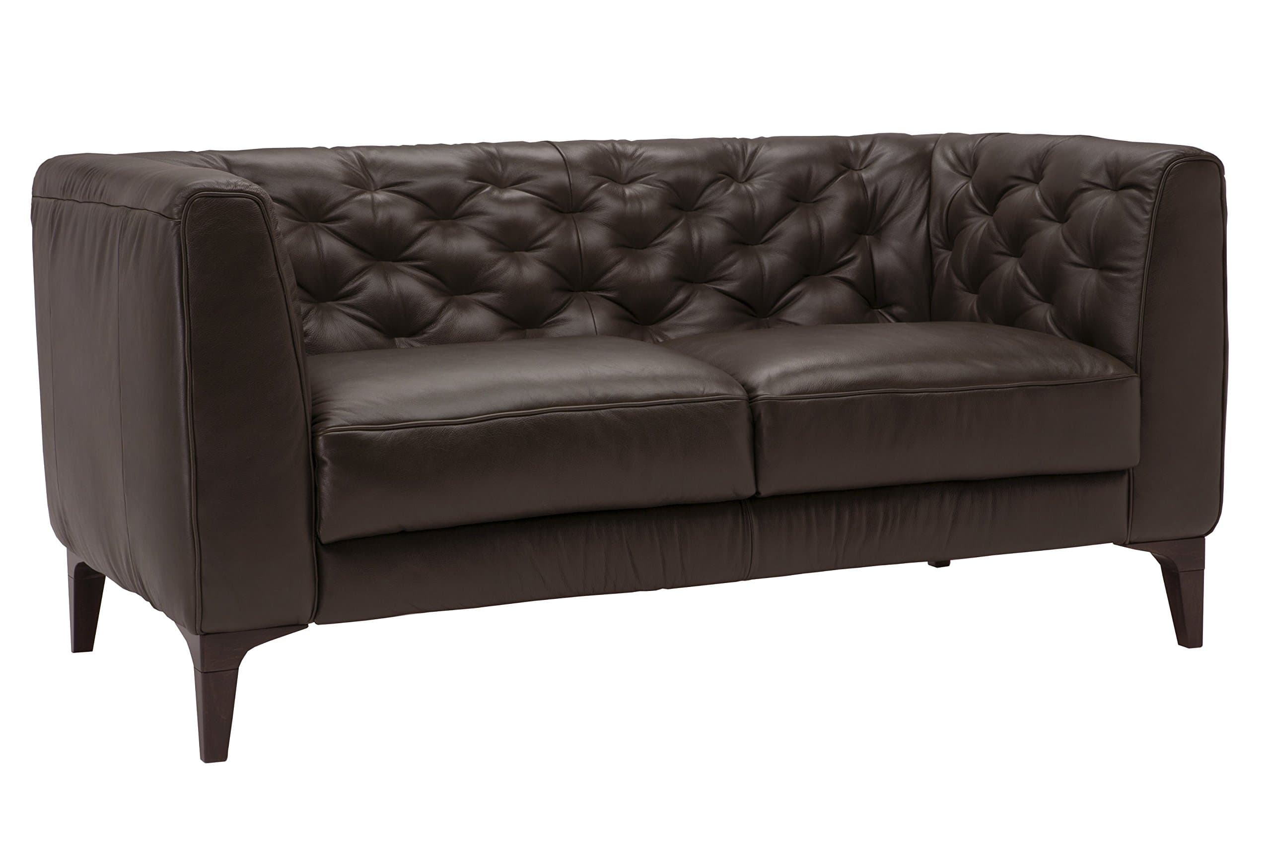 Natuzzi Editions Rodolfo Brown Leather Loveseat