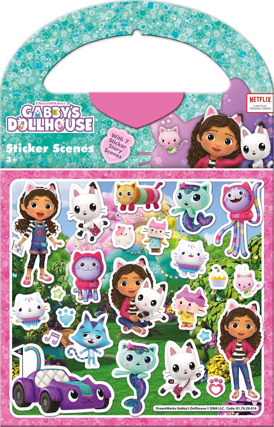 01.70.29.016 Gabby's Dollhouse Activity Set | Includes 6 Scenes and Around 50 Stickers, 23.5cm x 15cm