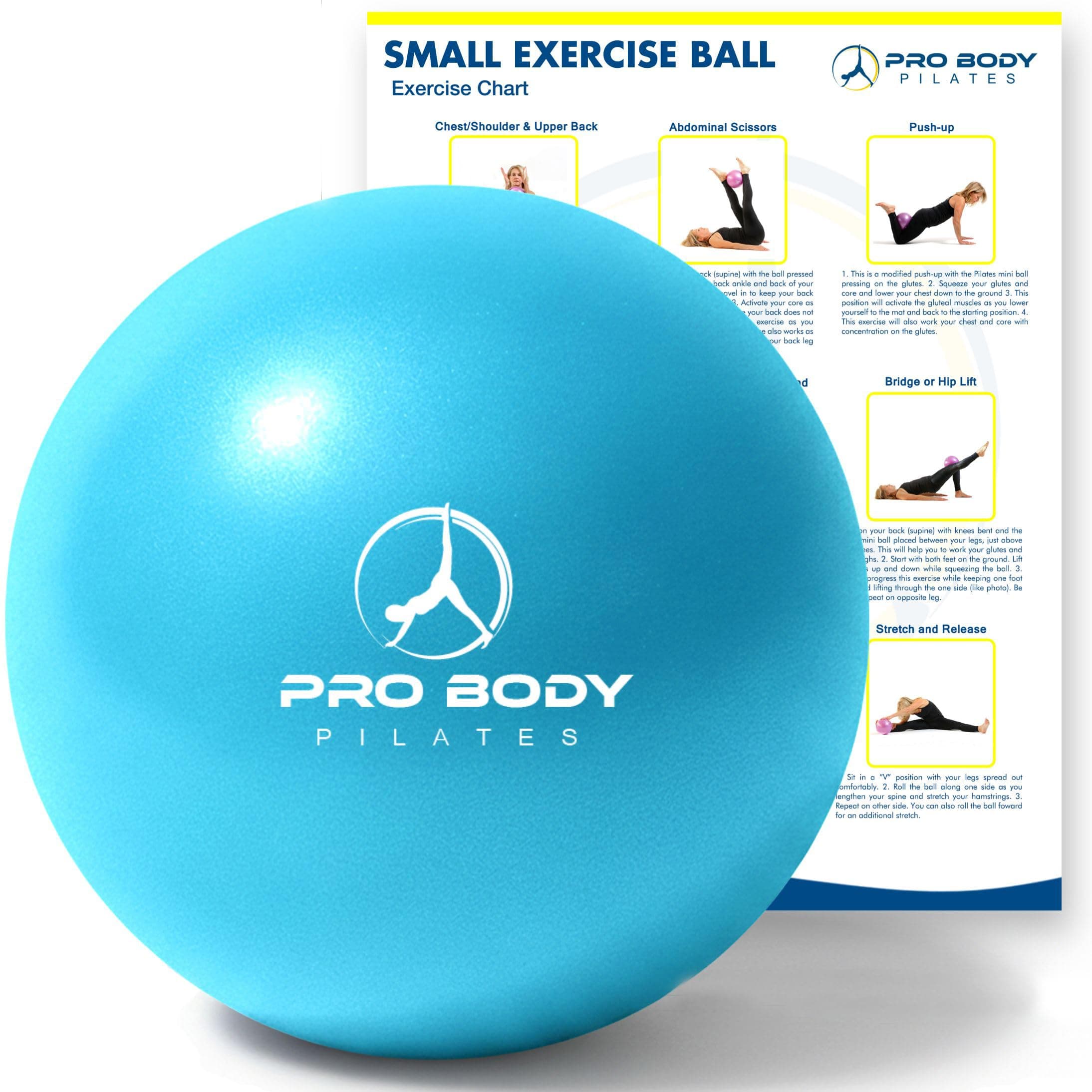 Mini Exercise Ball - 9 Inch Bender Ball For Stability, Barre, Pilates, Yoga, Core Training And Physical Therapy