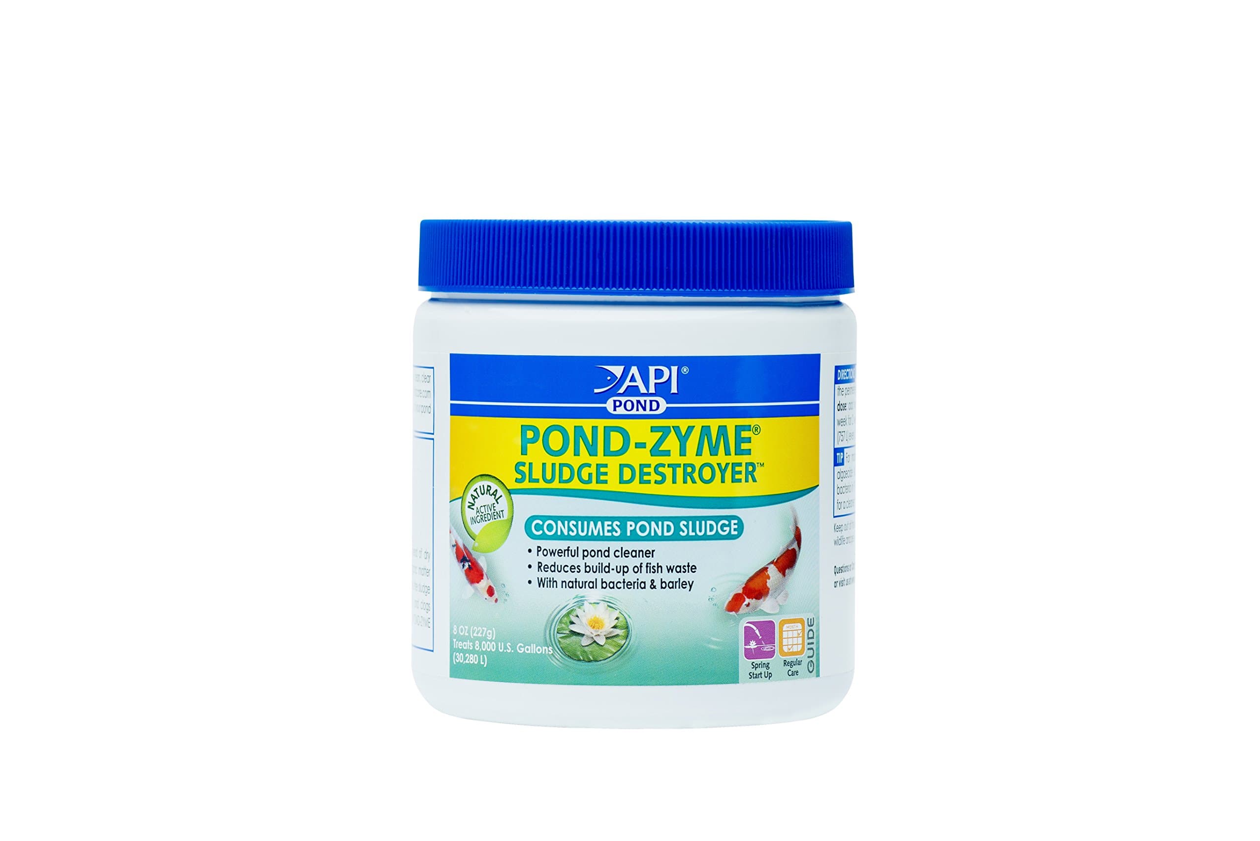 API Pond-Zyme Sludge Destroyer Pond Water Cleaner with Barley, Safe for Pets, 227 G Container