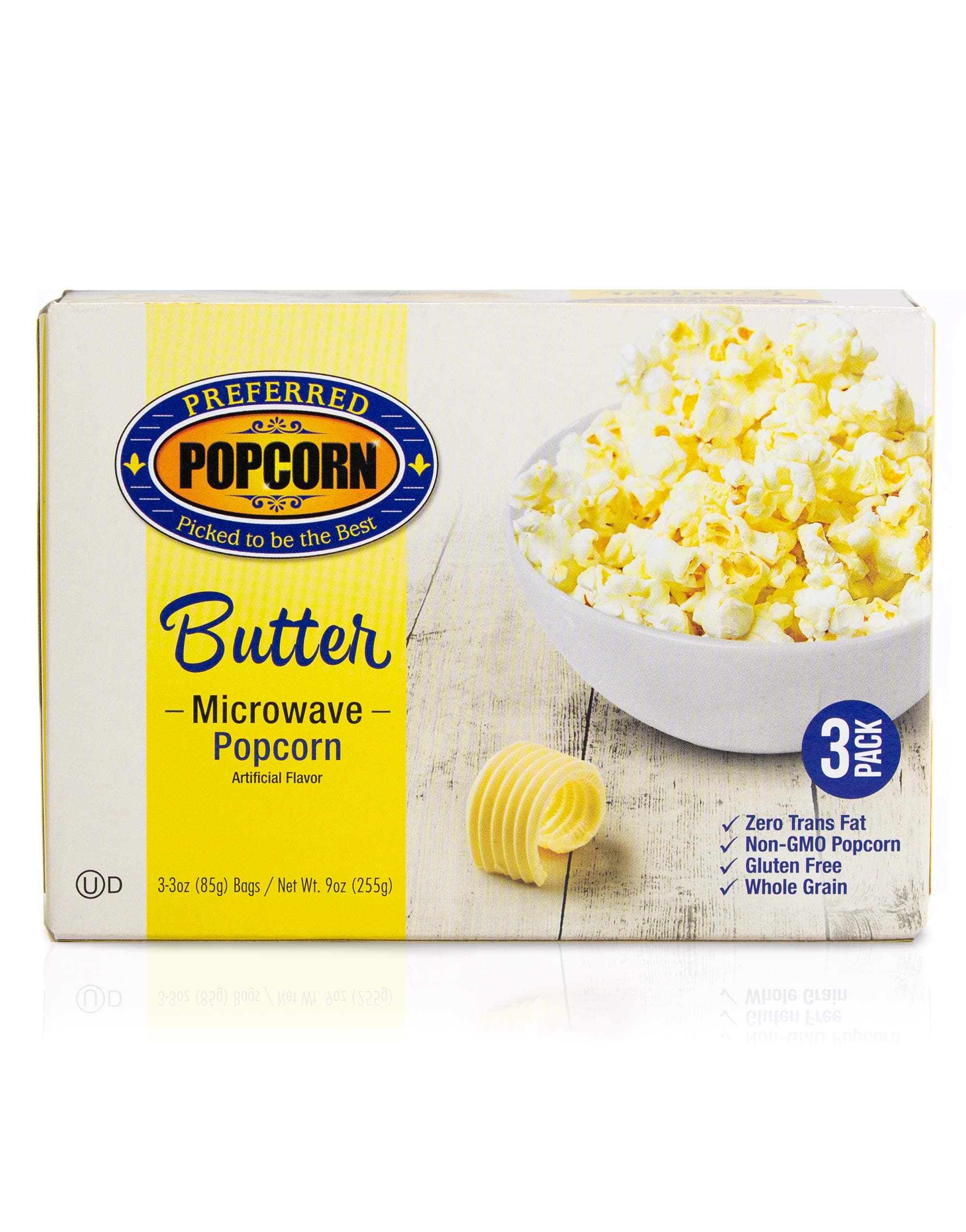 Preferred Popcorn Microwave Popcorn, Buttery Popcorn, 18 Pack - Non-GMO, Whole Grain, Gluten Free