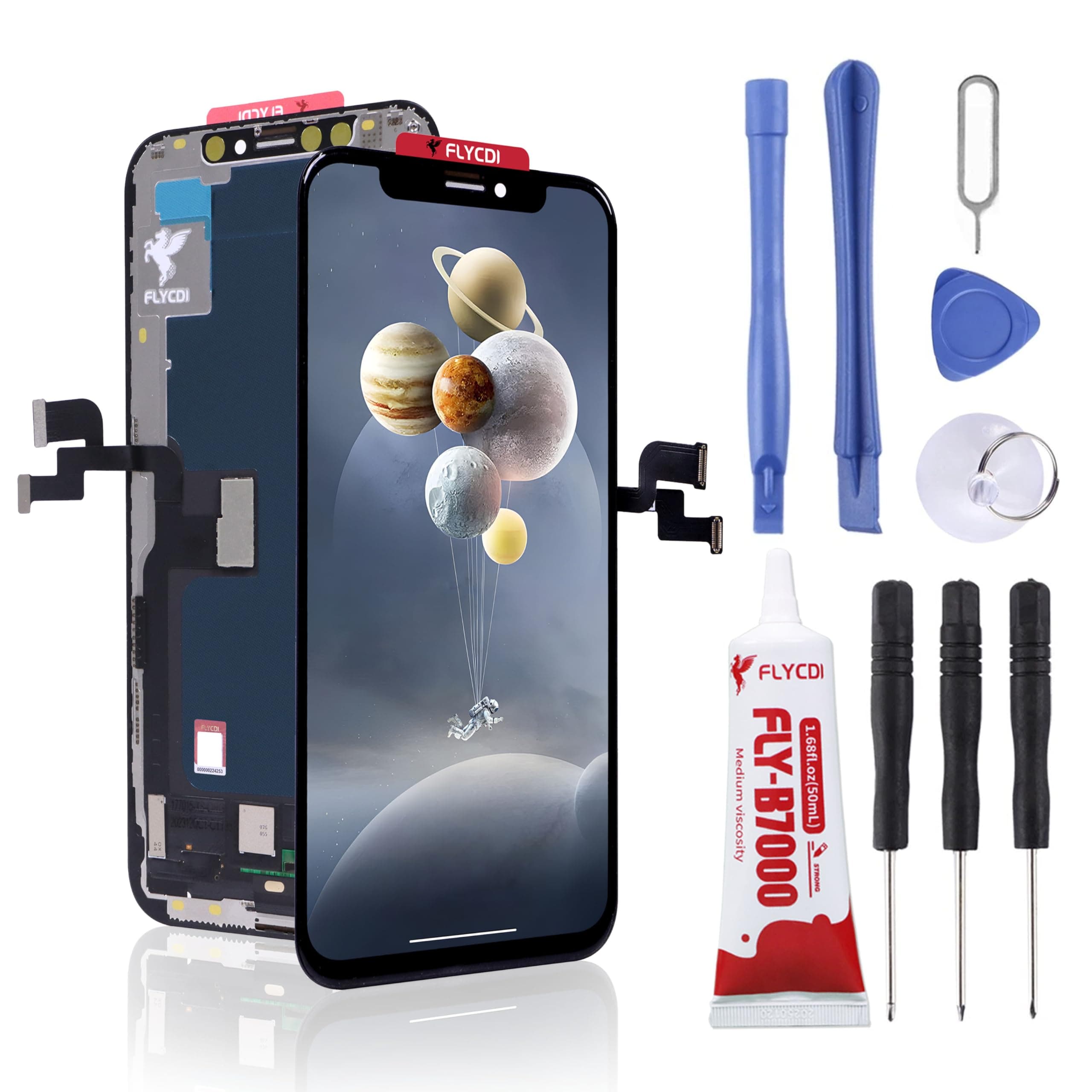 for iPhone XS LCD Screen Replacement Display 3D Touch Digitizer with Repair Tool Kit