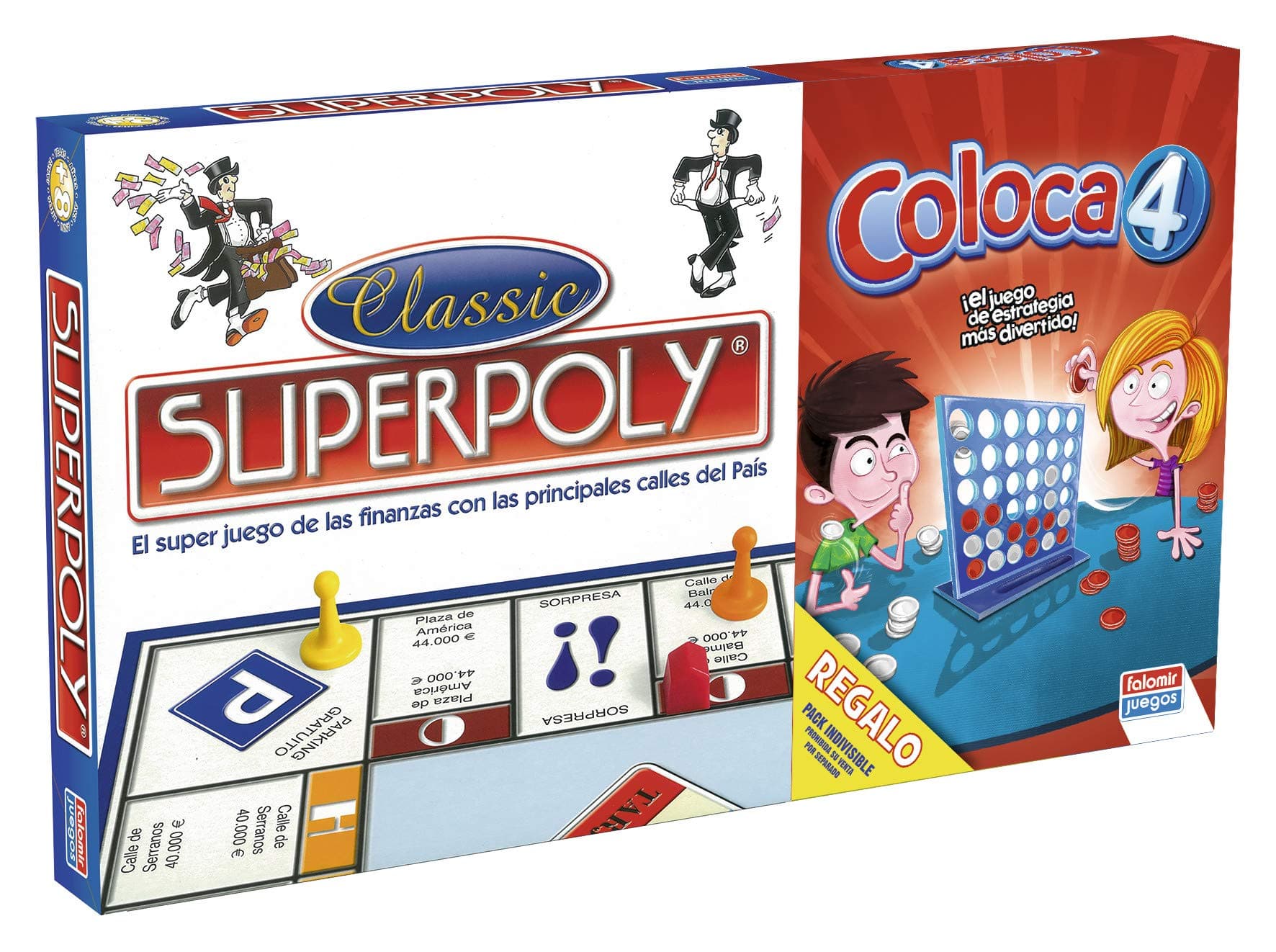 FALOMIR Superpoly + Place 4, Table Game, Classic, Multicoloured (646385)