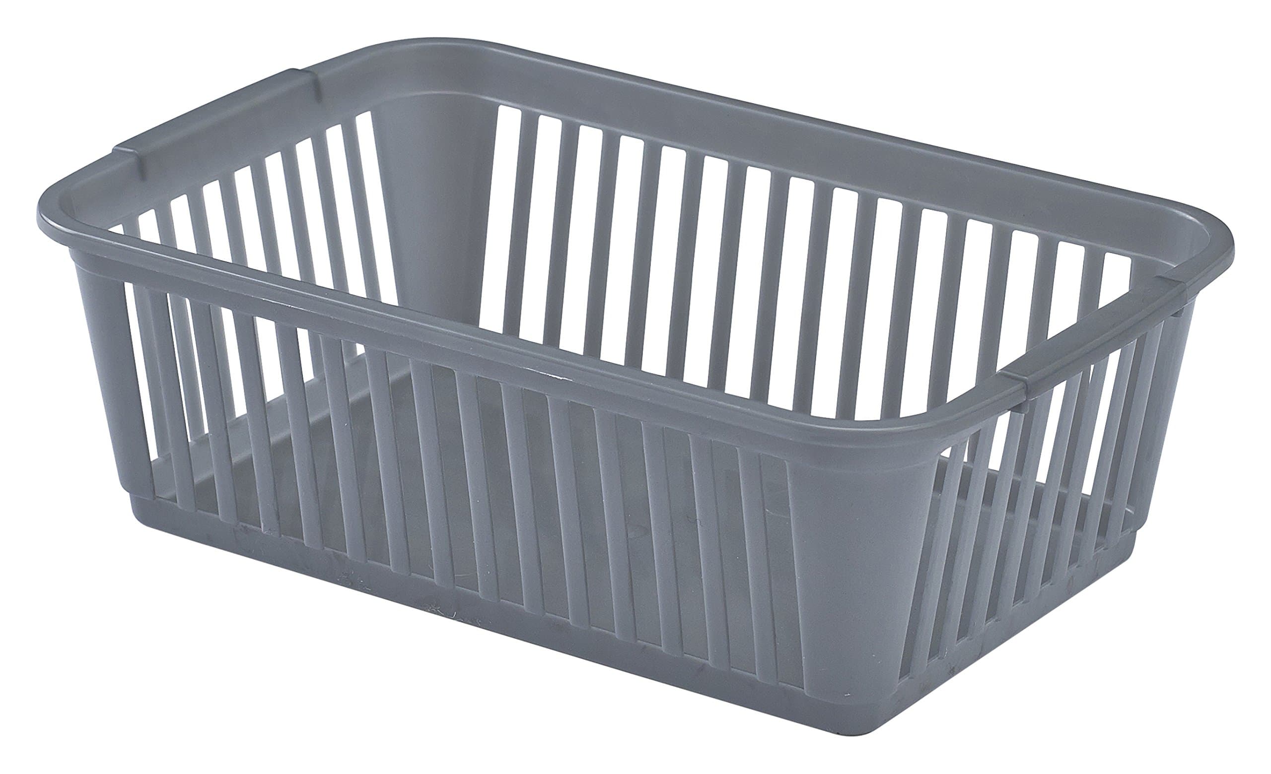 WhitefurzeHandy Basket, Silver, 25 cm