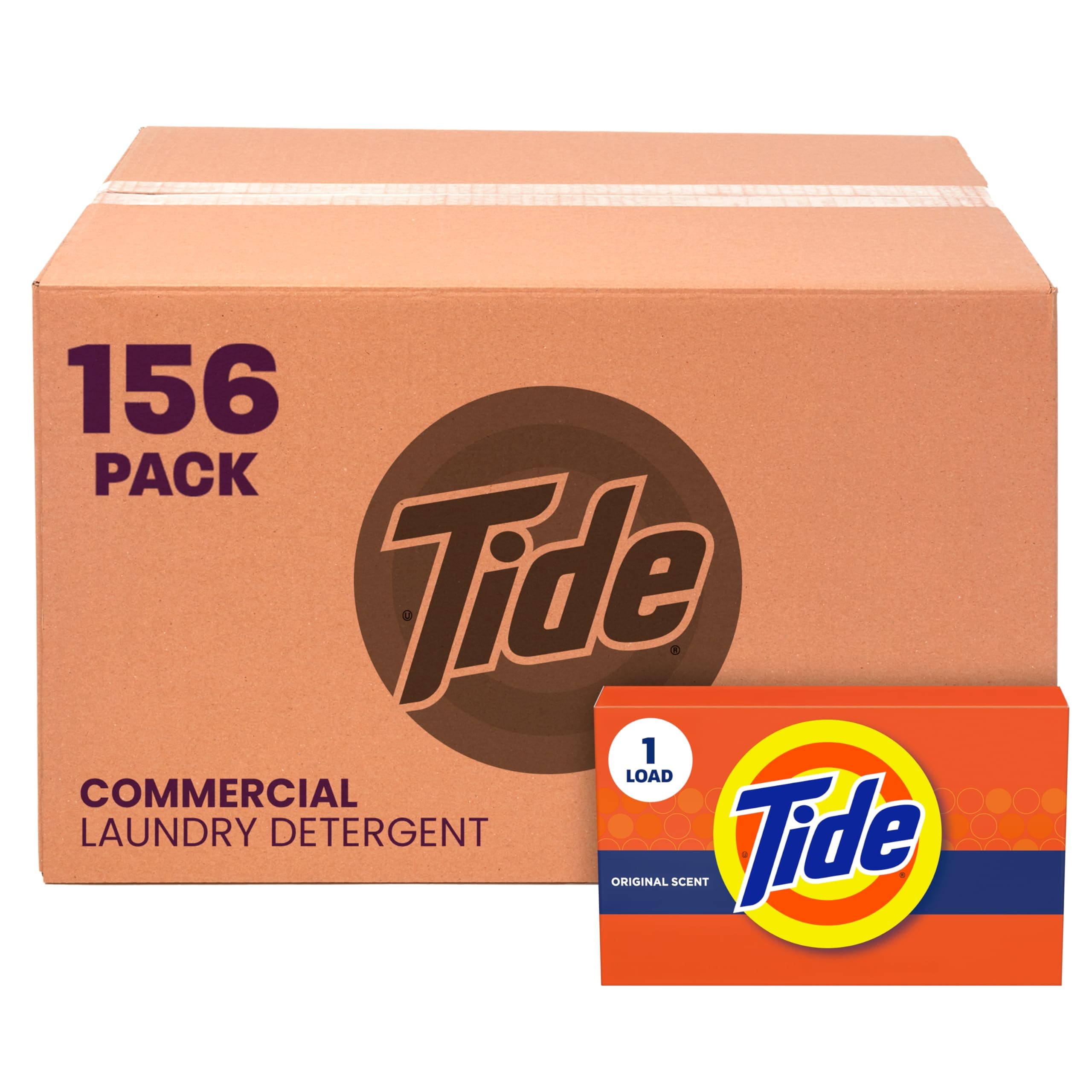 Tide Powder Laundry Detergent, Original Scent, Single Use, 1.4 oz (Case of 156)