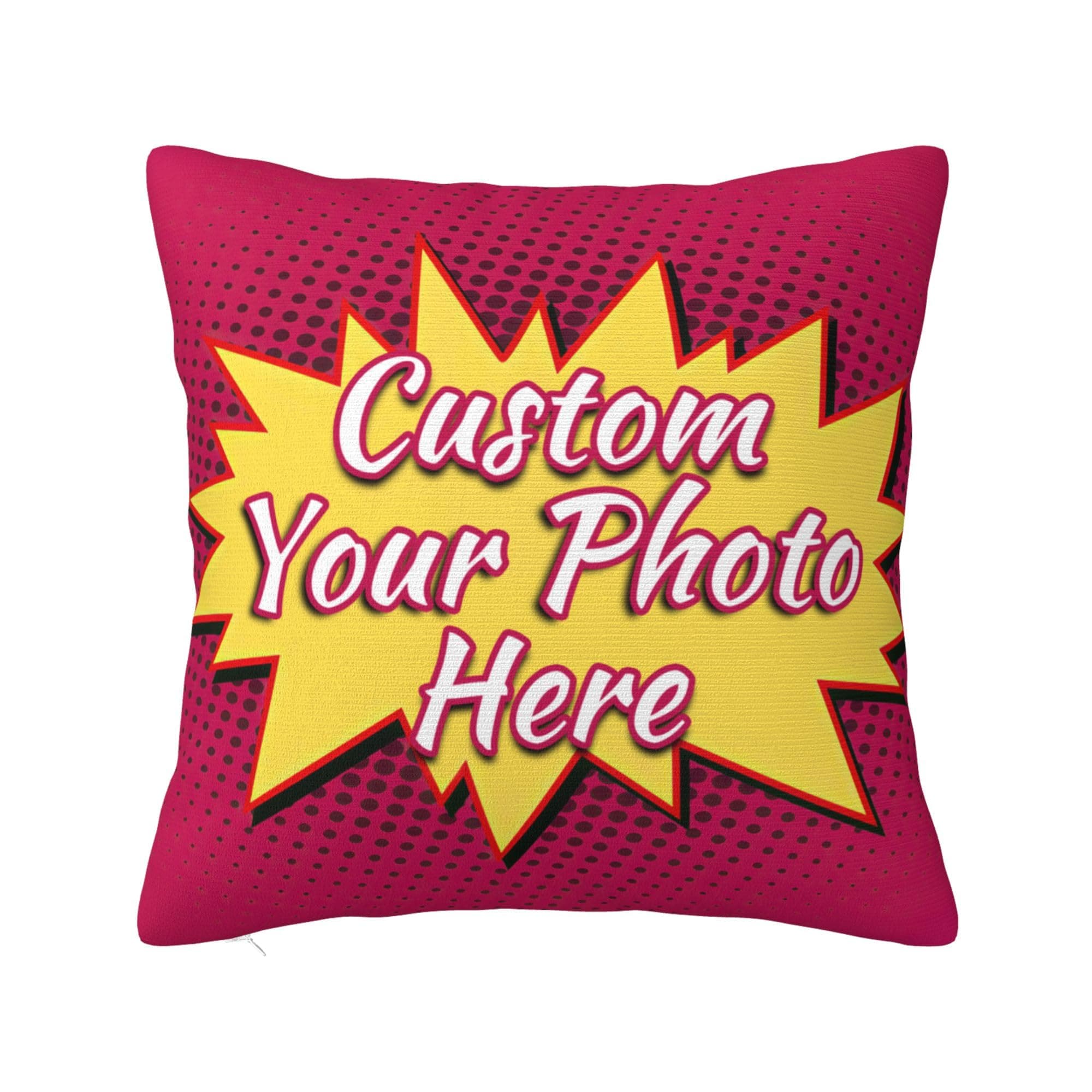 Custom Pillow Customized Personalized Pillows Custom Photo Pillow Case Customize Two-Sides Design Pillow Cover for Family Lovers Gifts 12"x12"