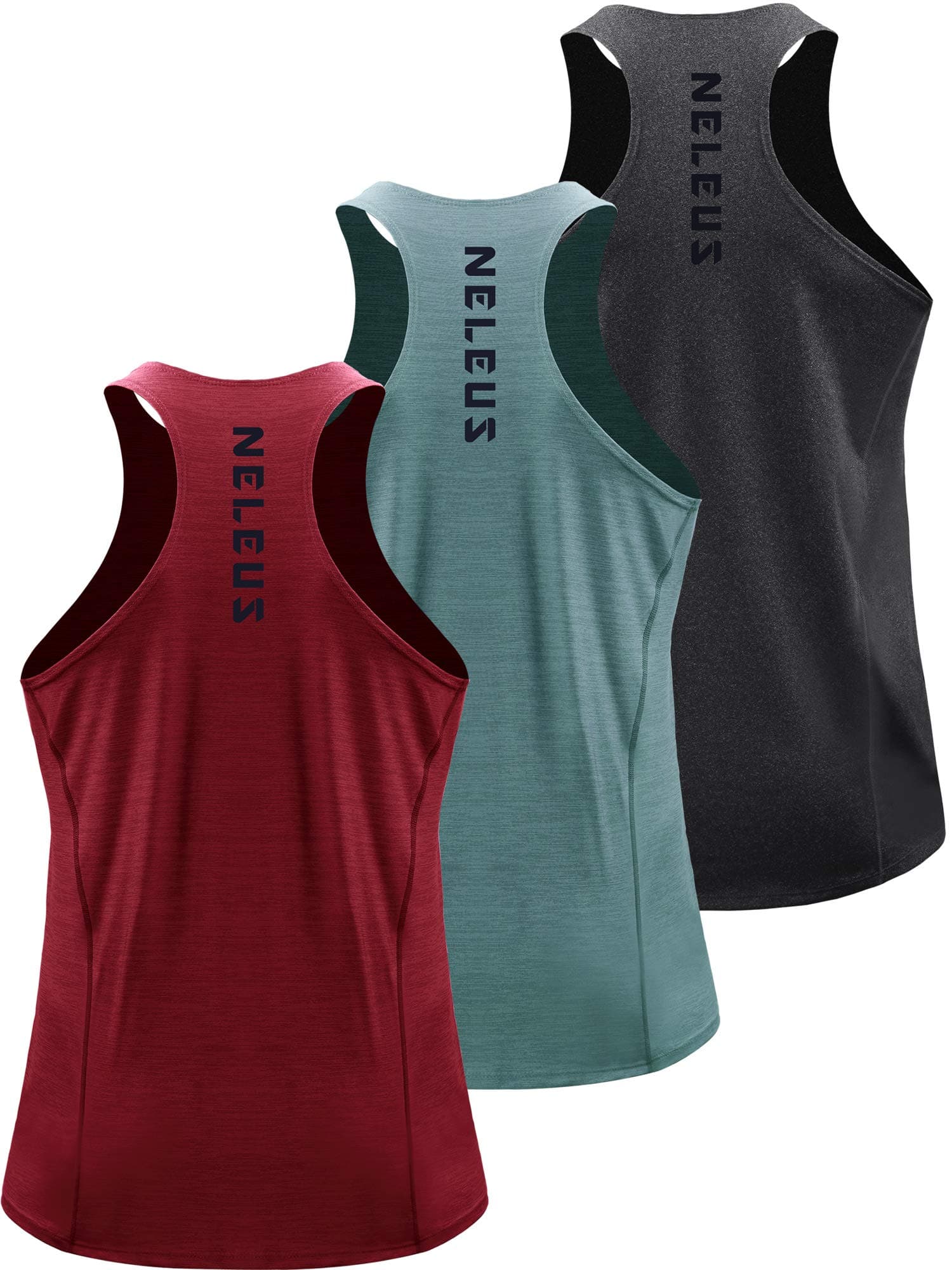 NELEUS Men's Workout Running Shirt (Pack of 3)