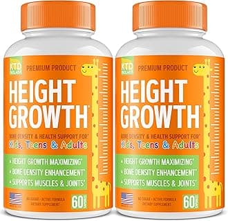Pack of 2 Height Growth Maximizer - Made in USA - Natural Height Increase Booster & Teen Vitamins - Pills to Grow Taller at Any Age - Bone Growth Supplement for Adults & Kids