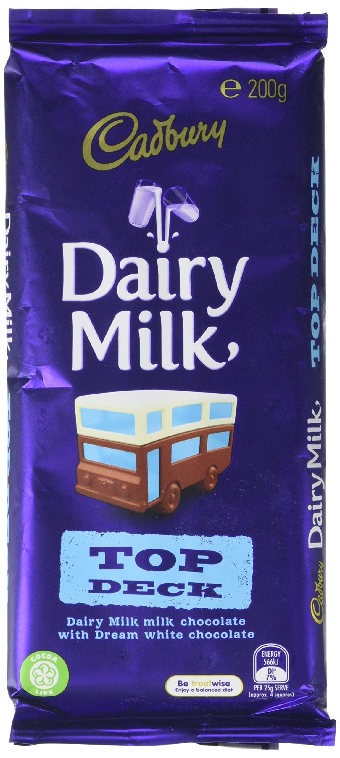 Cadbury Dairy Milk Top Deck 200g Chocolate Bar