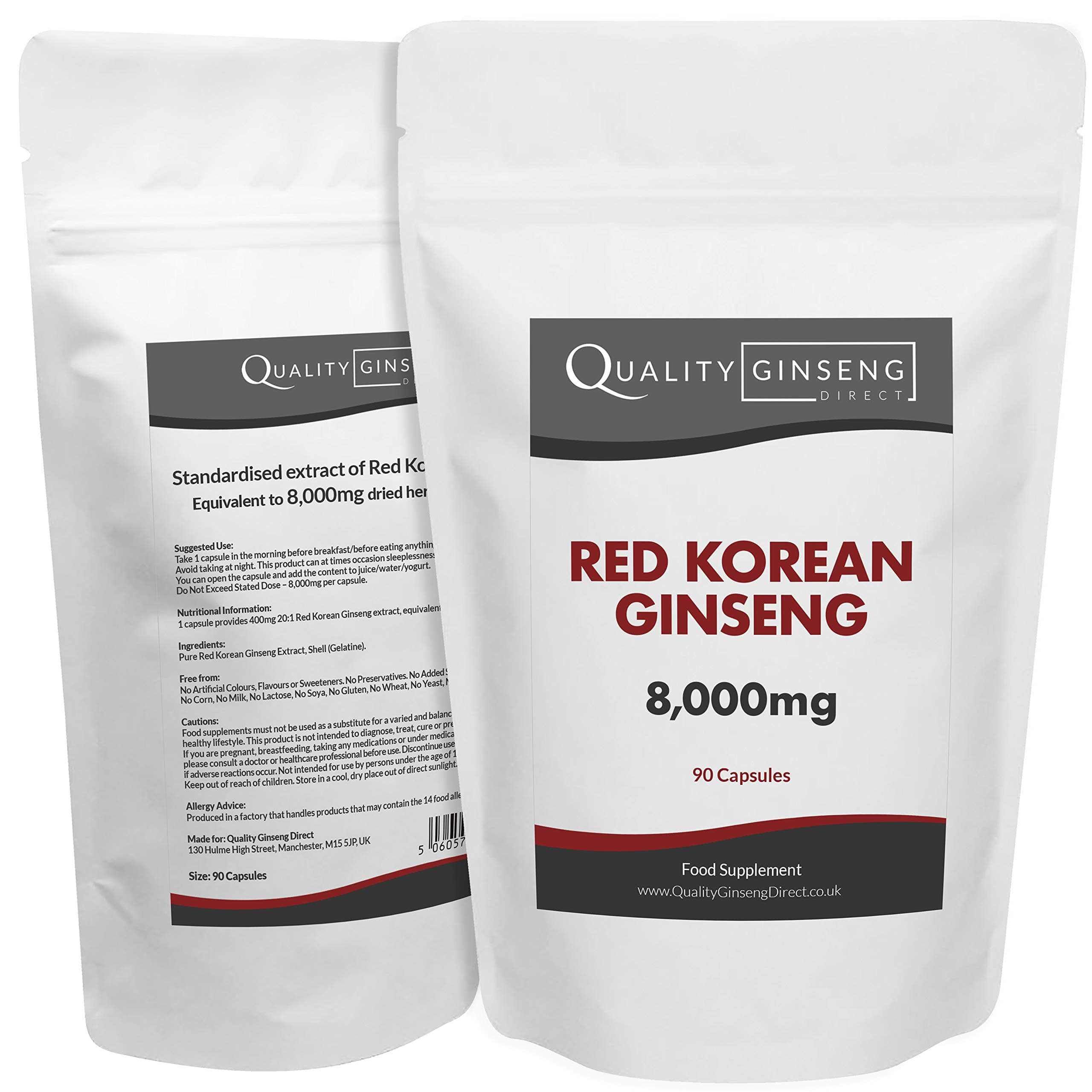 Red Korean - 8,000mg Capsules - Powerful Formula (90)
