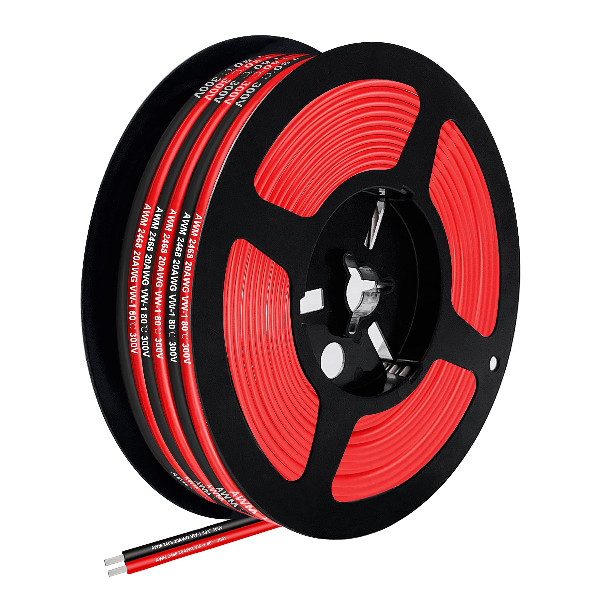 – 22 AWG PVC Electrical Wire 16.5FT, 2 wire Red Black Cable Hookup Electrical Wire LED Strips Extension Wire 12V/24V DC Cable Stranded Wires for LED Strip Light