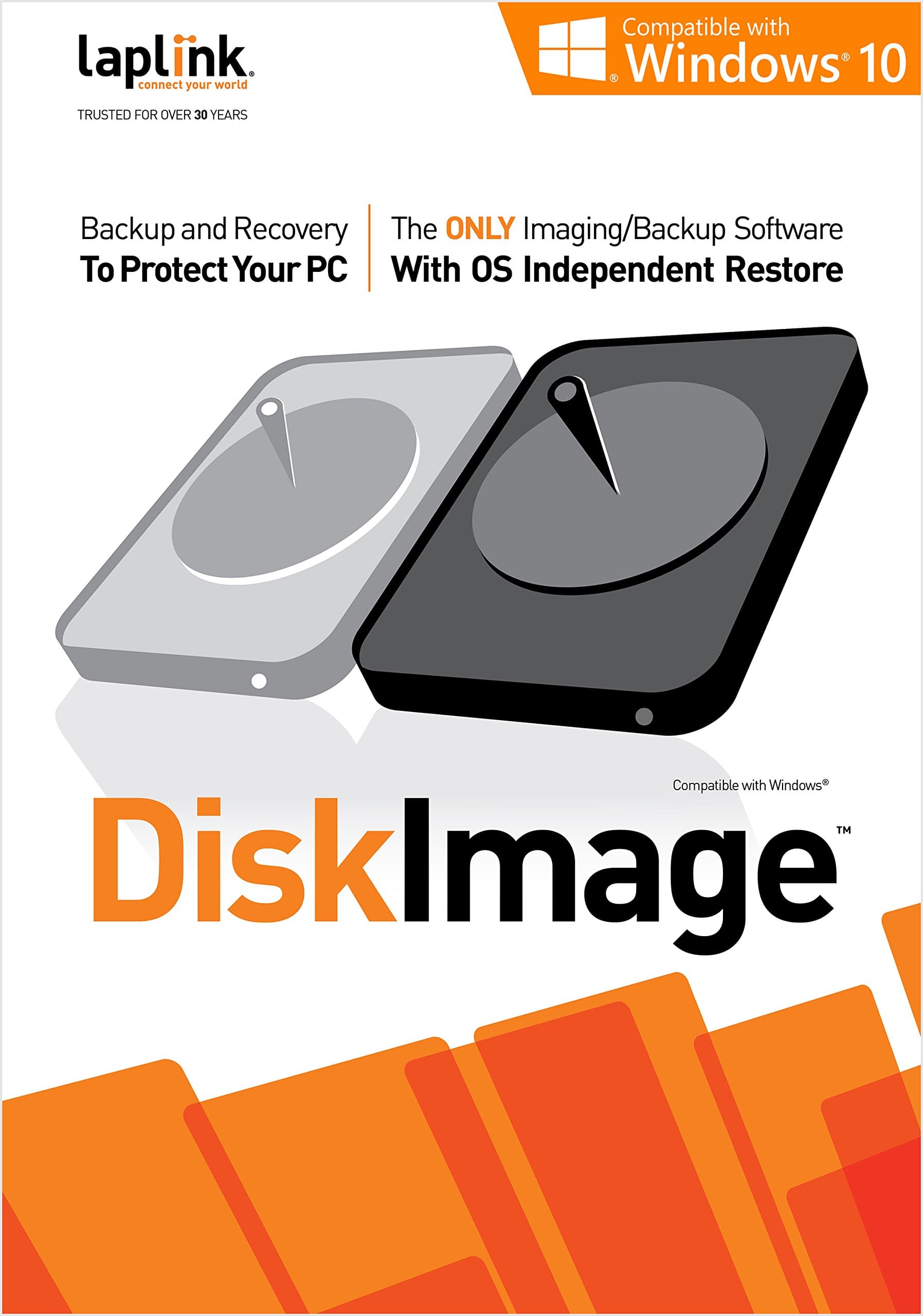 Laplink DiskImage - Backup and Recovery for PC Protection - Hardware Independent - Boot CD can be created using the DiskImage application
