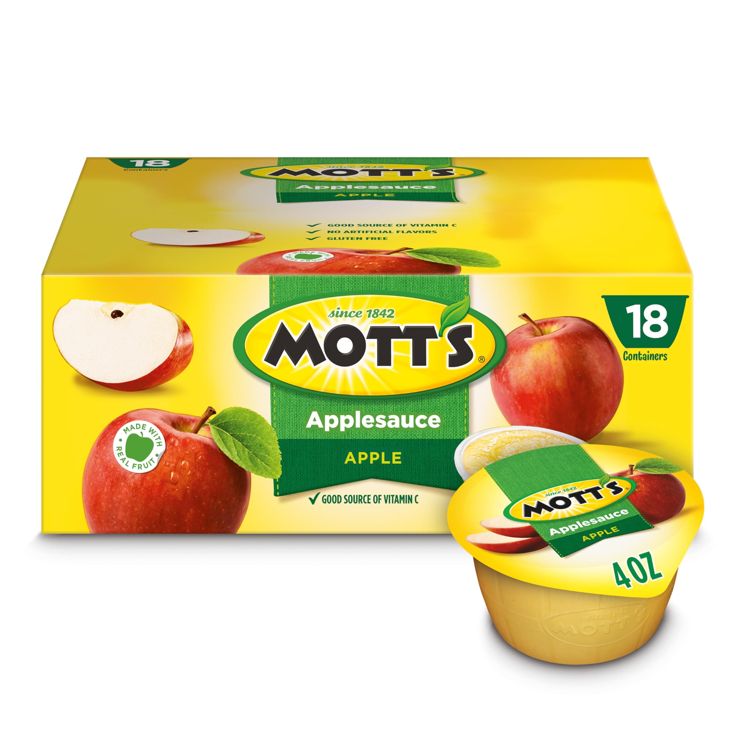 Mott's Applesauce, 4 Ounce Cup, 18 Count