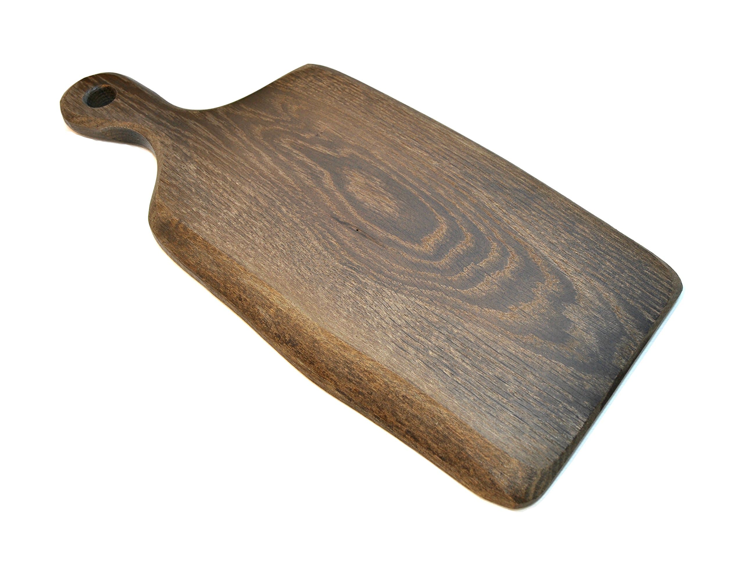 Formawood Cutting/Serving Rustic Board with Handle, Wood, Dark Brown/Black Wood, 40 x 18 x 2 cm