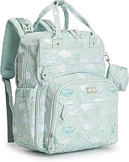 BabbleRoo Diaper Bag Backpack, Baby Nappy Changing Bags Multifunction Waterproof Travel Back Pack