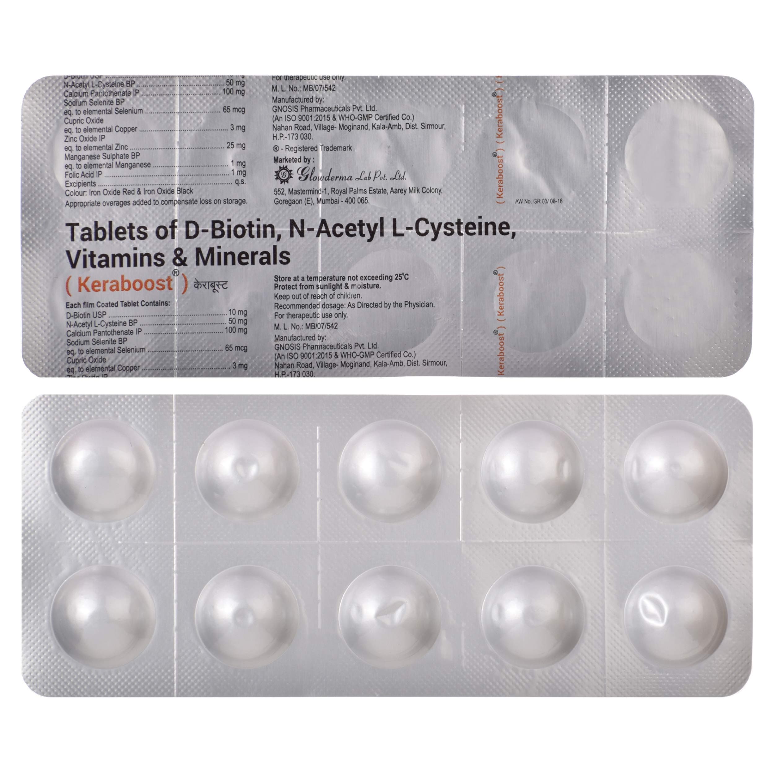 Keraboost - Strip of 10 Tablets
