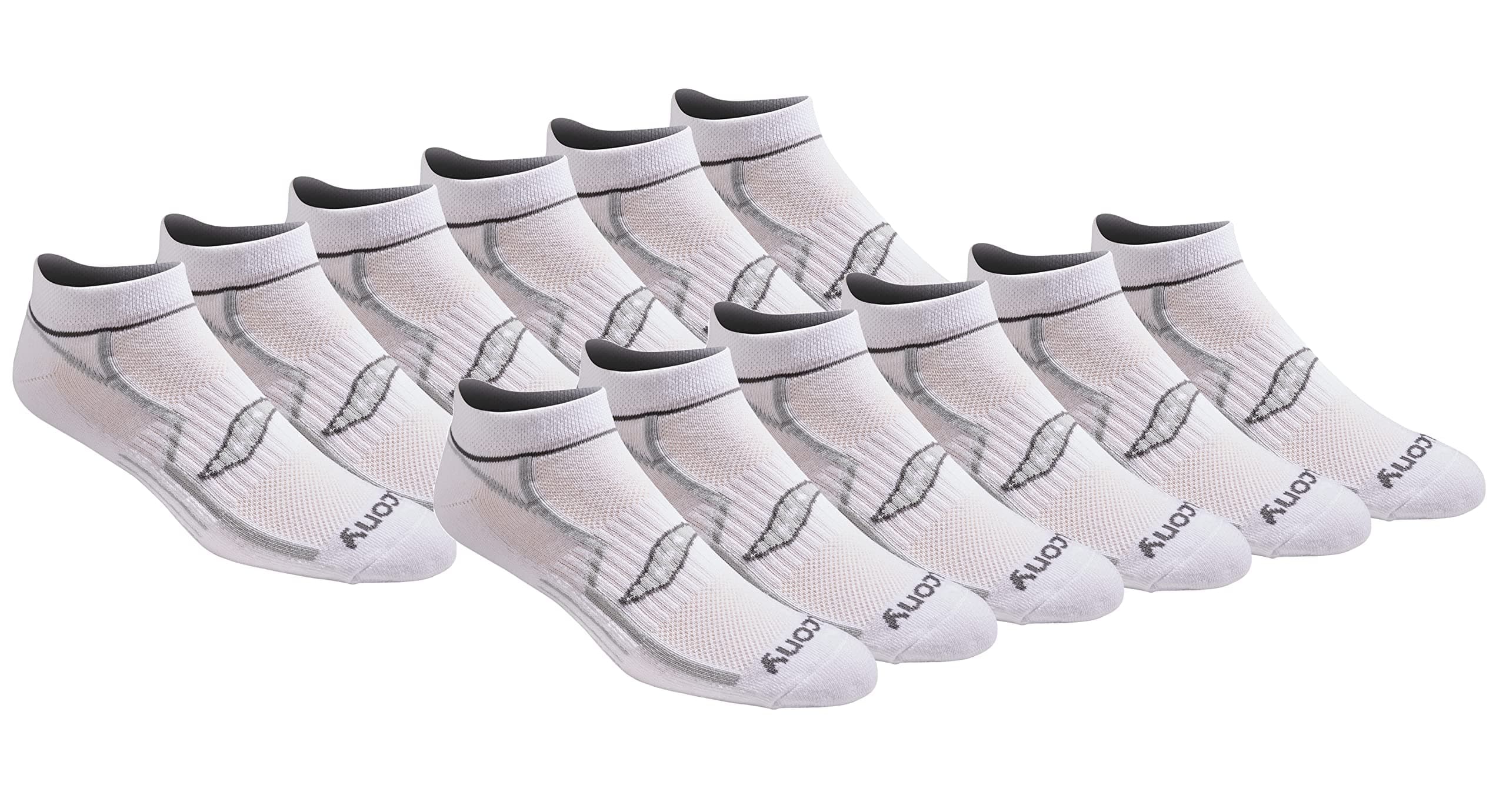 Mens Multi-pack Bolt Performance Comfort Fit No-show Socks Running Socks (pack of 12)