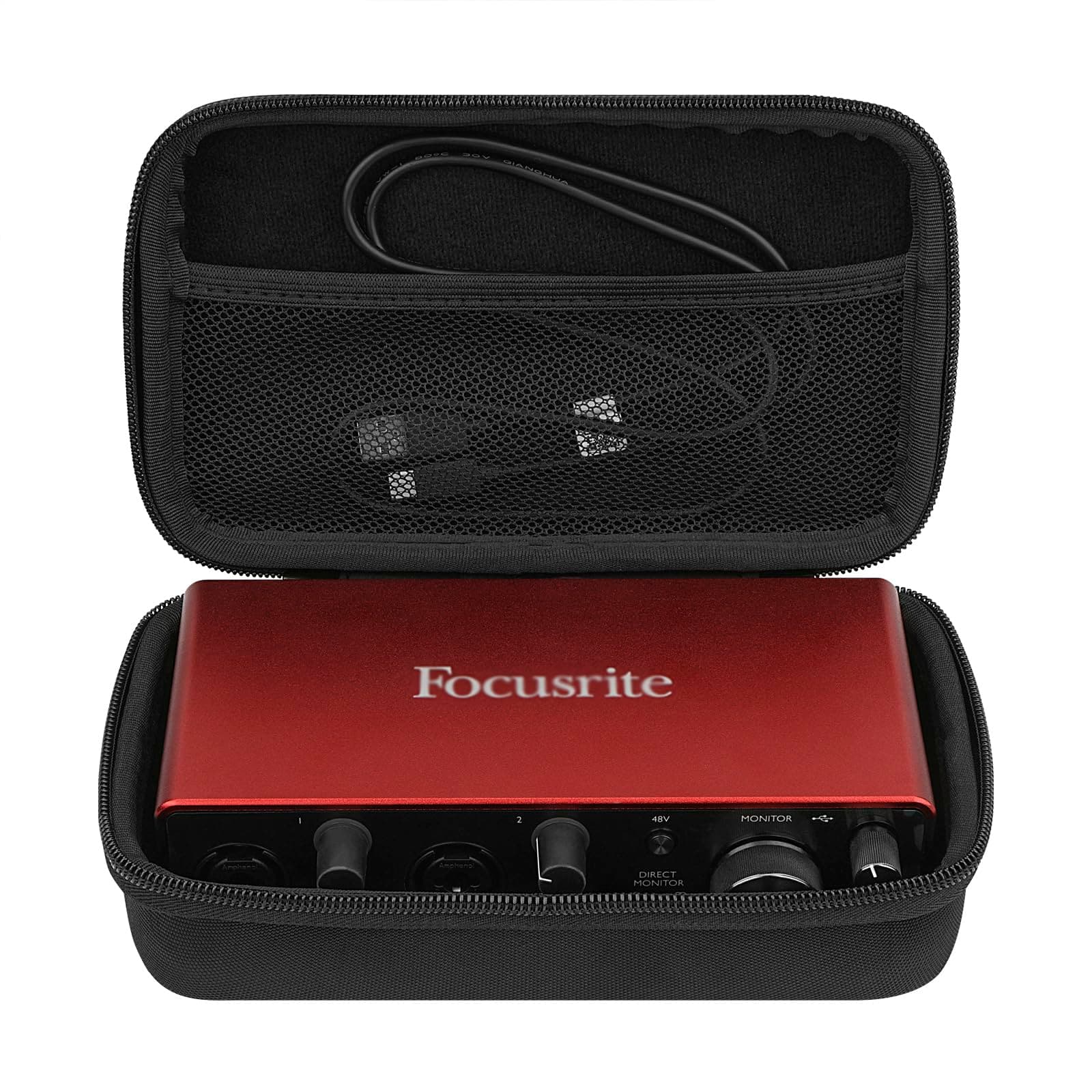 Hard Shell Case Compatible with Focusrite Scarlett 2i2 3rd Gen Audio Interface cover, Protective Travel Carrying case(Black)