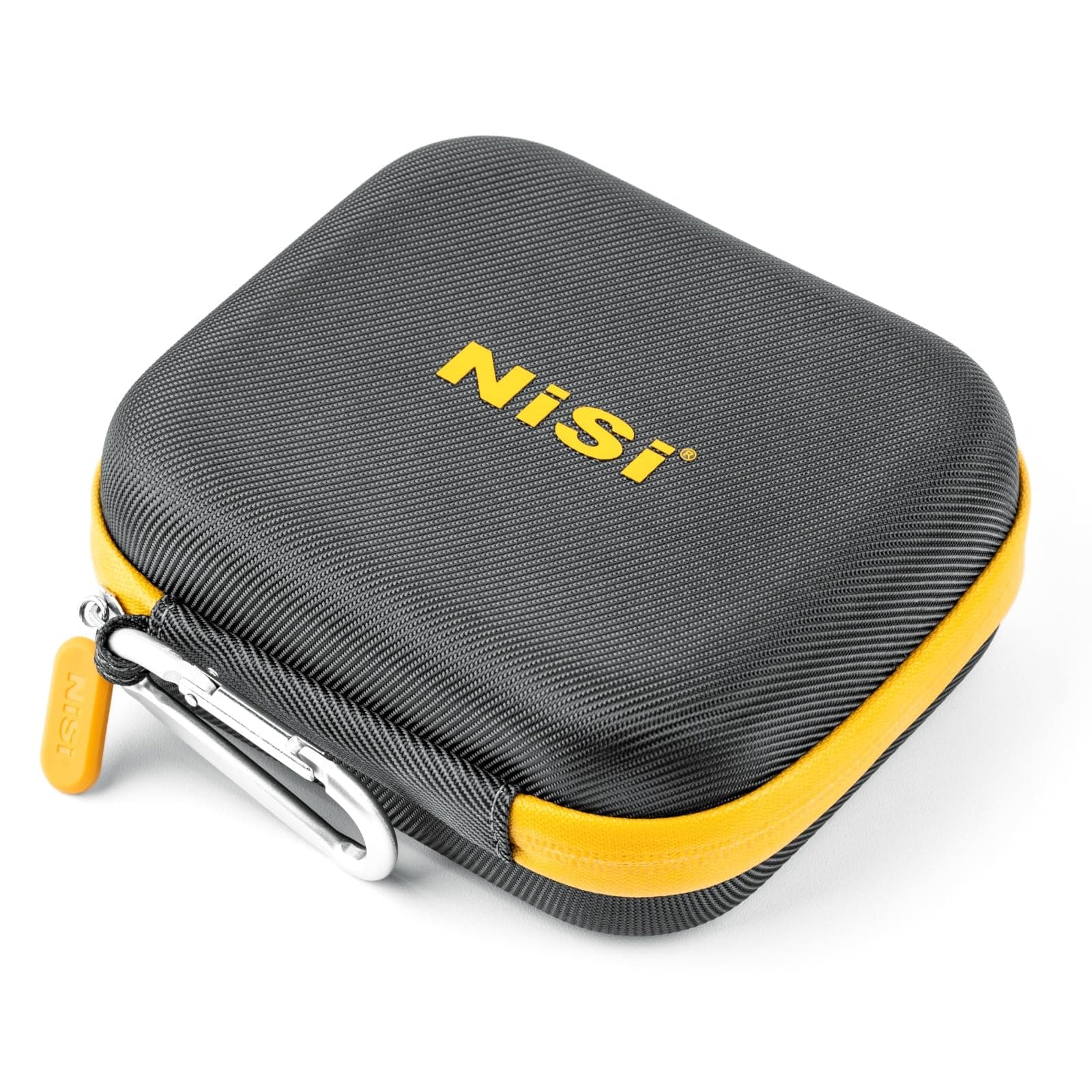 NiSi Hard Shell Large Circular Filter Caddy Version Ii, 8-Slot Filter Pouch for Circular Lens Filters Up to 95Mm, Waterproof, Shockproof, Microfiber-Lined Pockets, Metal Hanging Clip - Black