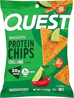Nutrition Tortilla Style Protein Chips, Chili Lime, Baked (1.1oz, 12 Count)