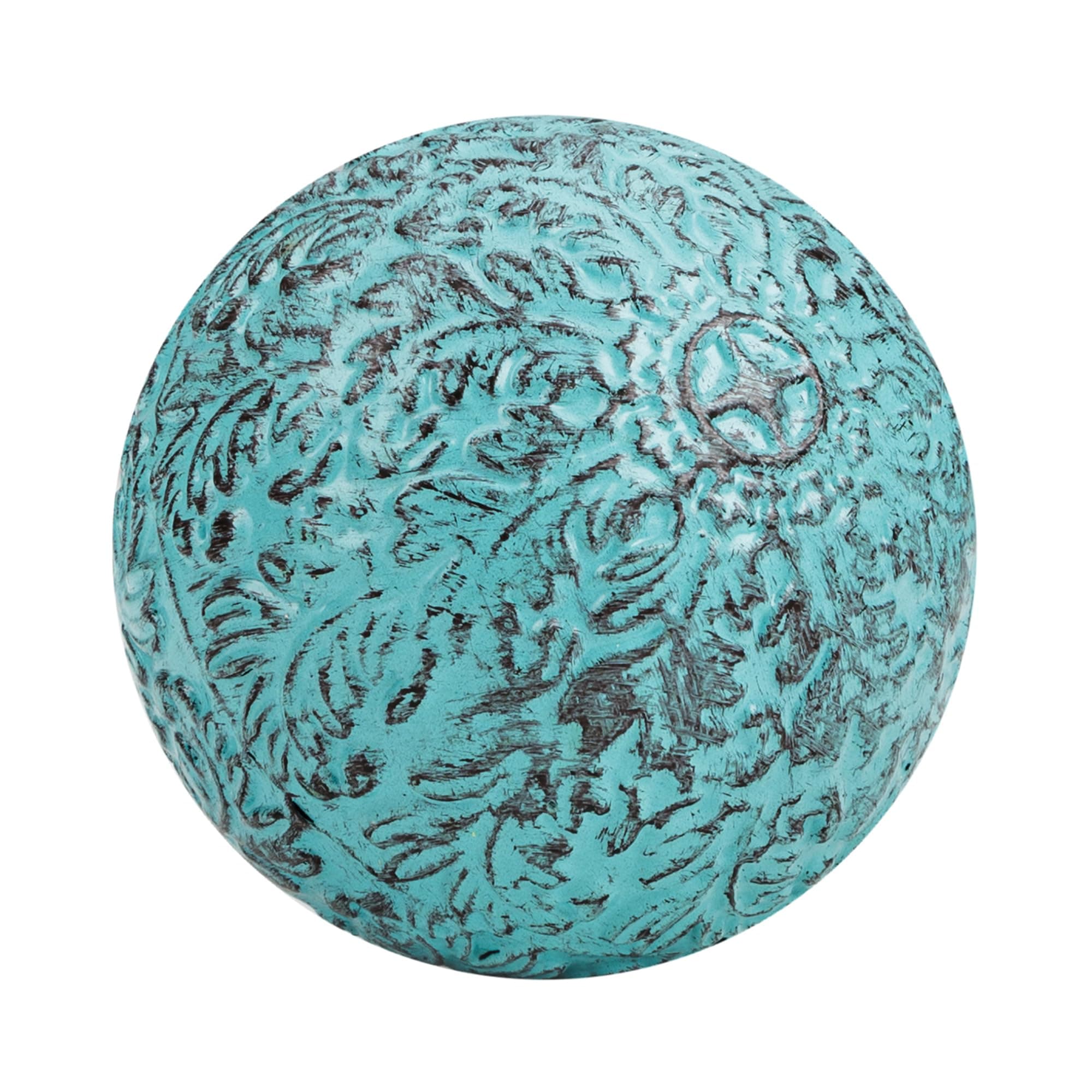Everydecor Decorative Blue Metal Sphere