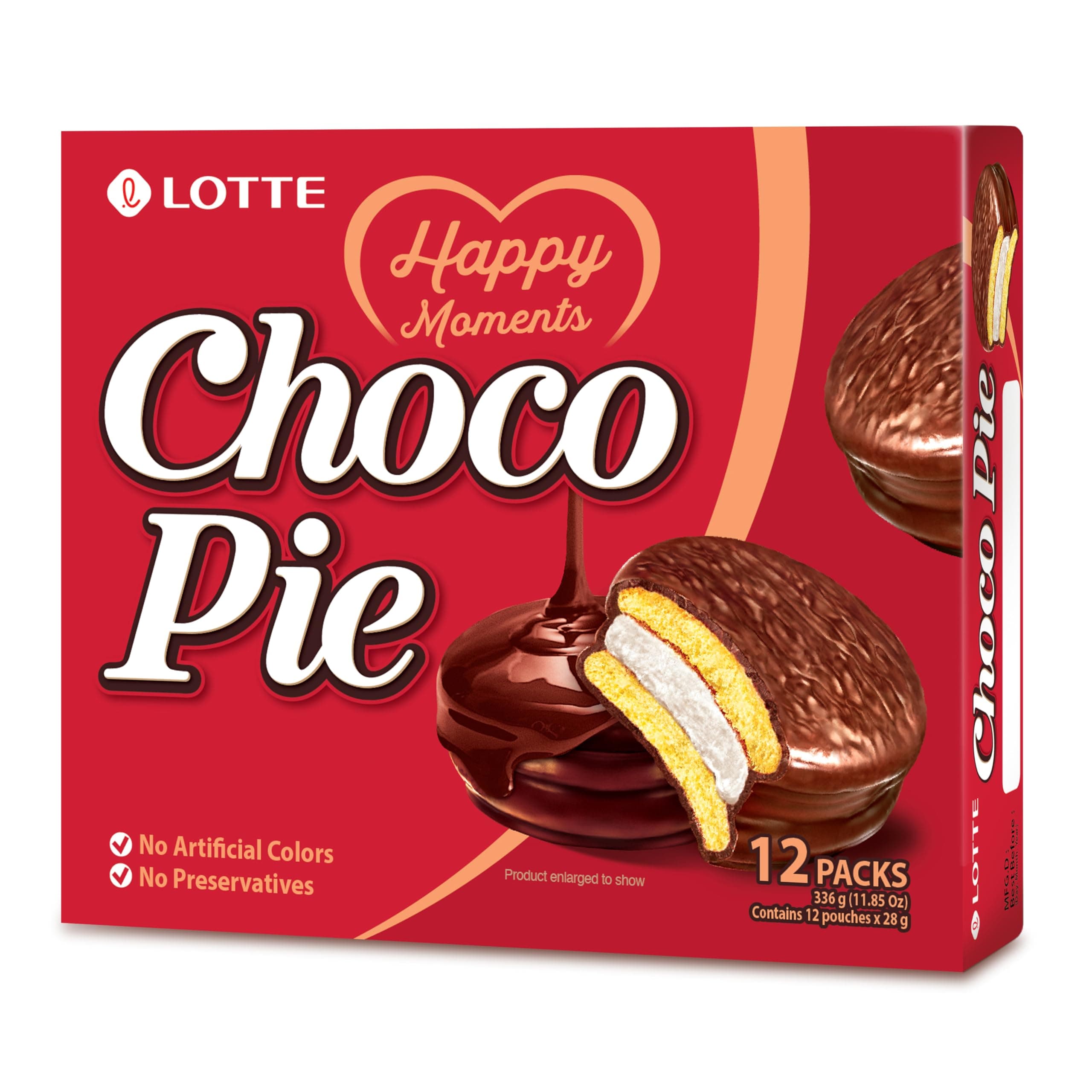 Lotte Choco Pie Snack 12 Individually Wrapped 11.85oz