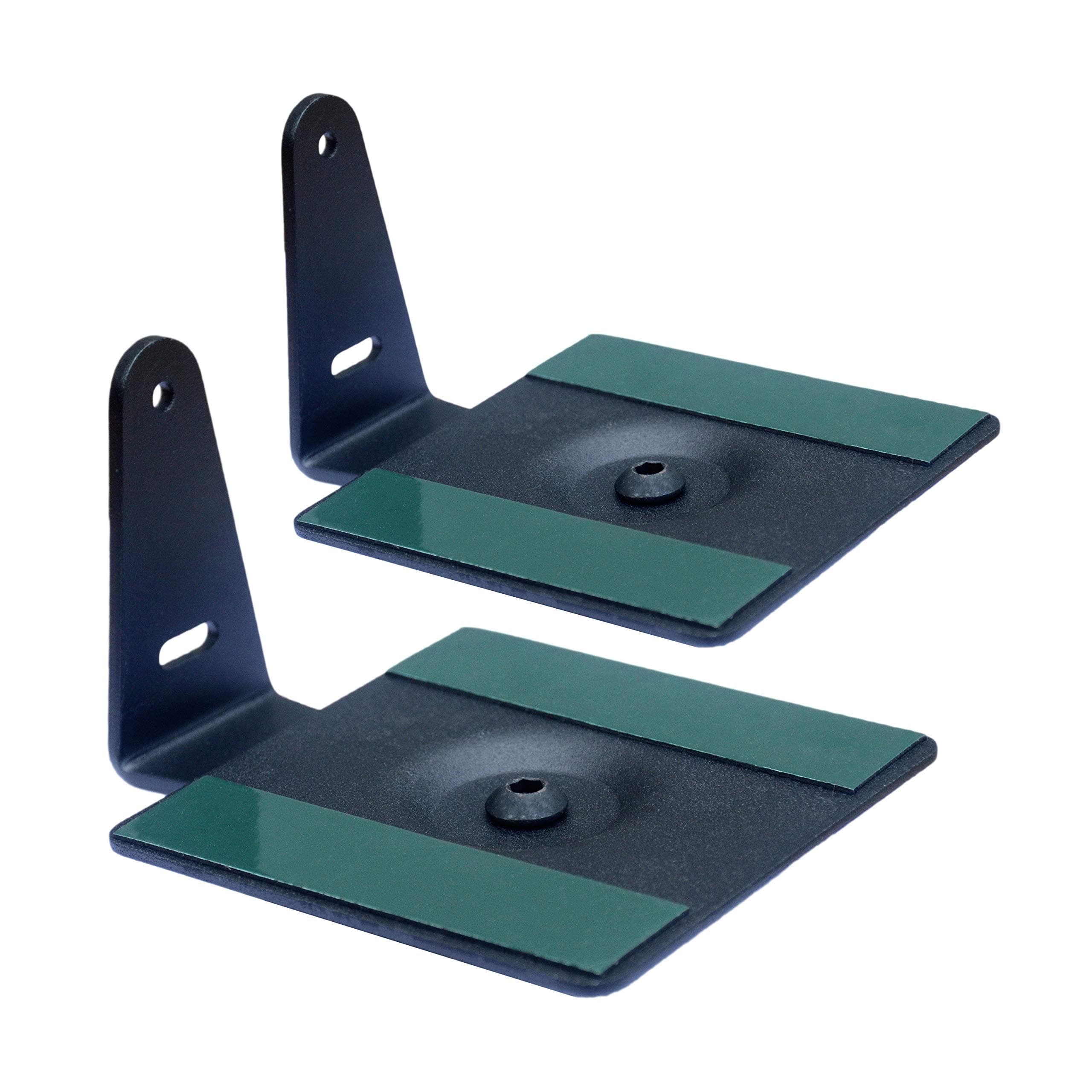 SAFWE® ESM-06 2.1 Speaker Wall Mount Stand Bracket | Soundbar Wall Mount | 150x150 mm 6x6 Inch Universal Audio Mount | Steel Black Wall Bracket for Home Theater & Multimedia Speaker System (Set of 2)