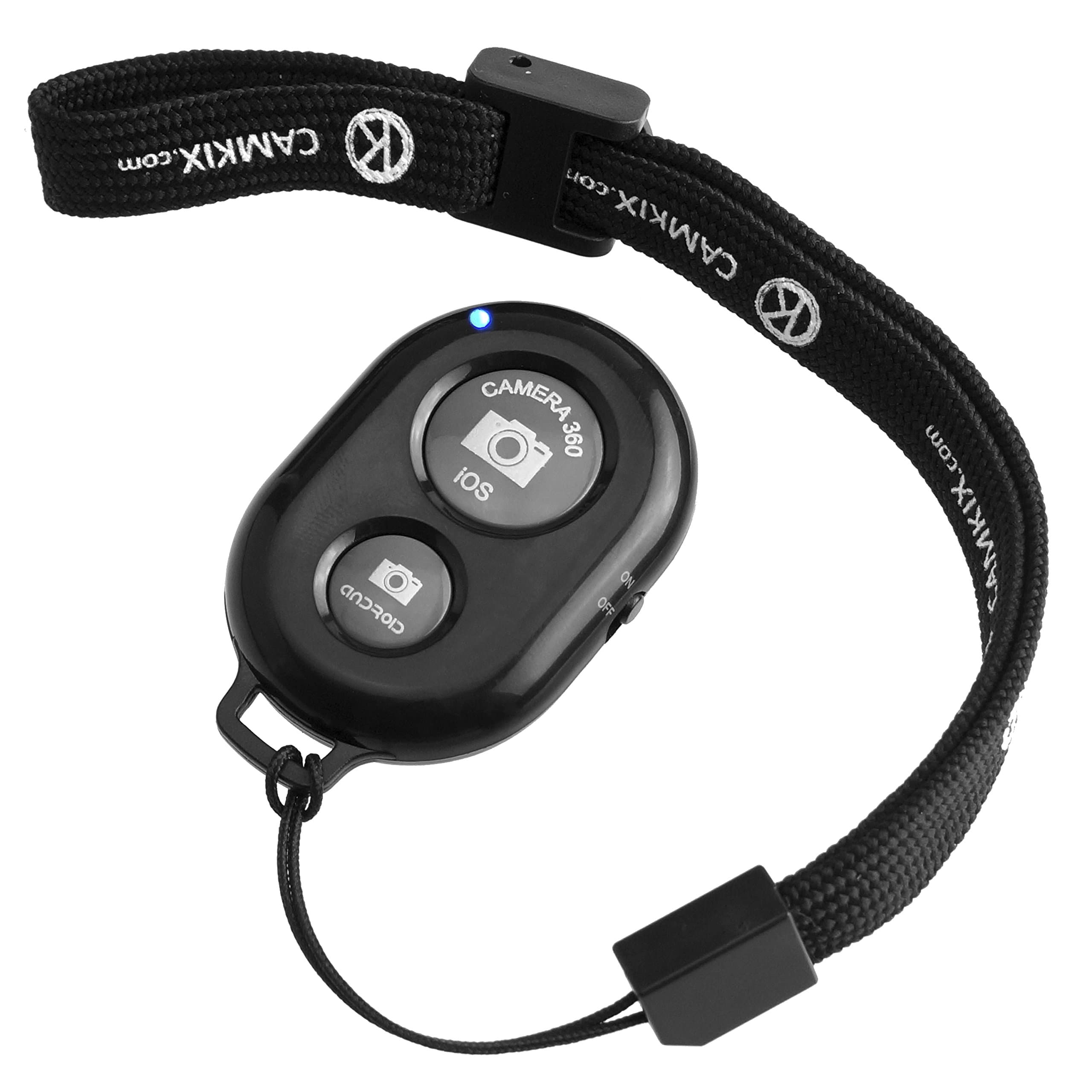 CamKix Wireless Bluetooth Camera Shutter Remote Control for Smartphones - Create Amazing Photos and Selfies - Compatible with all IOS and Android Devices with Bluetooth/Including Wrist Strap