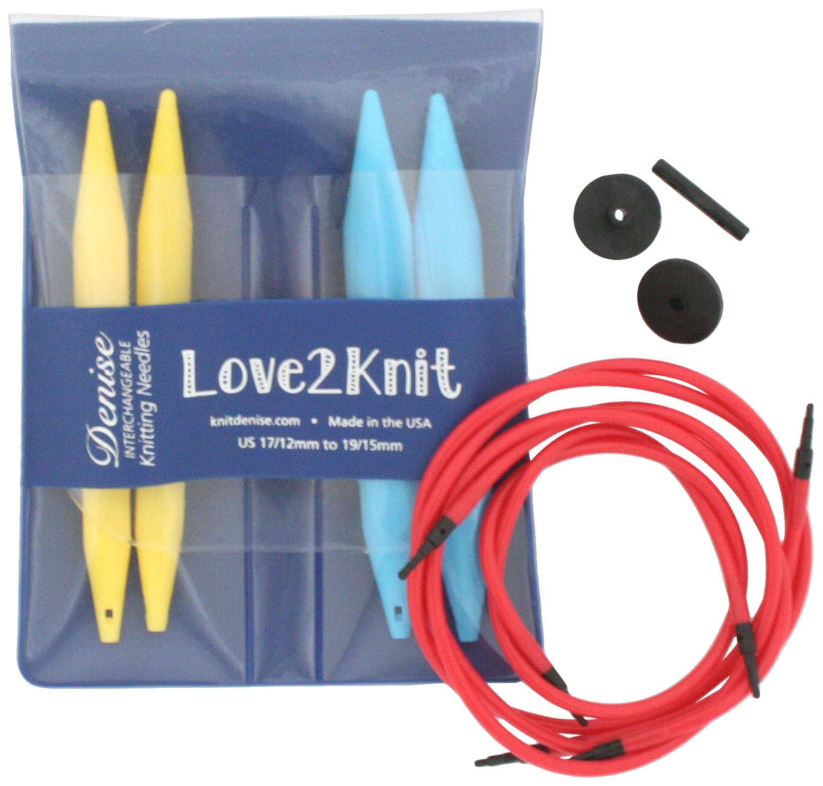 Love2Knit Interchangeable Knitting Needle Set, US 17 & 19