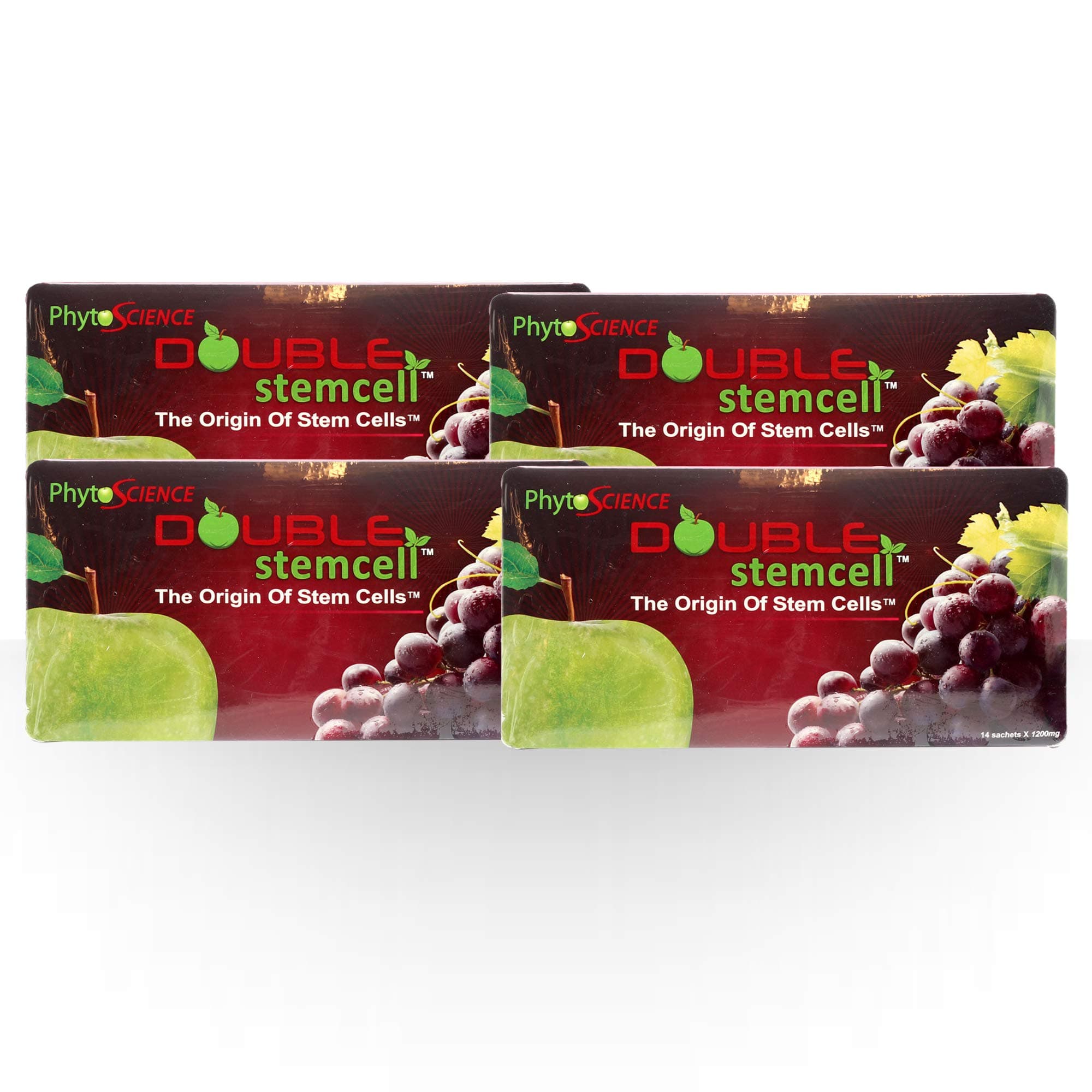 4 Pack PhytoScience Double Stem Cell Anti Aging Swiss Formula Antioxidant Apple Grape StemCell Immune Support Expiry03/2023
