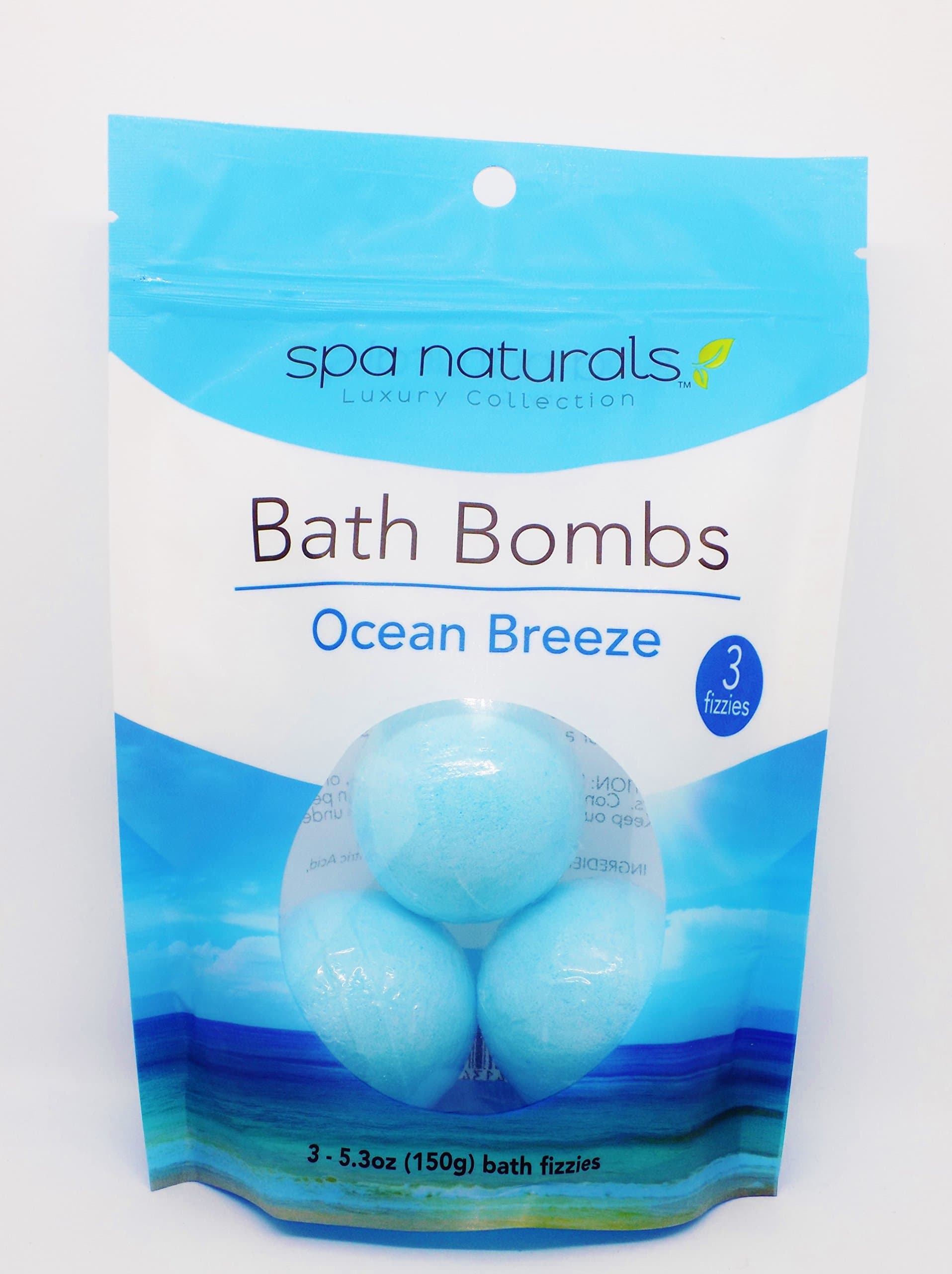 Spa Naturals Bath Bombs, Ocean Breeze