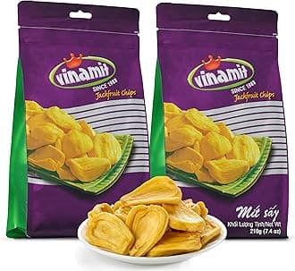 Ripened Jackfruit Chips, Unsweetened Crunchy Jackfruit, Pack 2 of 7.4 oz Bag | Naturally Sweet & Crispy | Gluten-Free, Vegan | Healthy Fruit Snacks for Adults, Kids, Gifting, Family Share