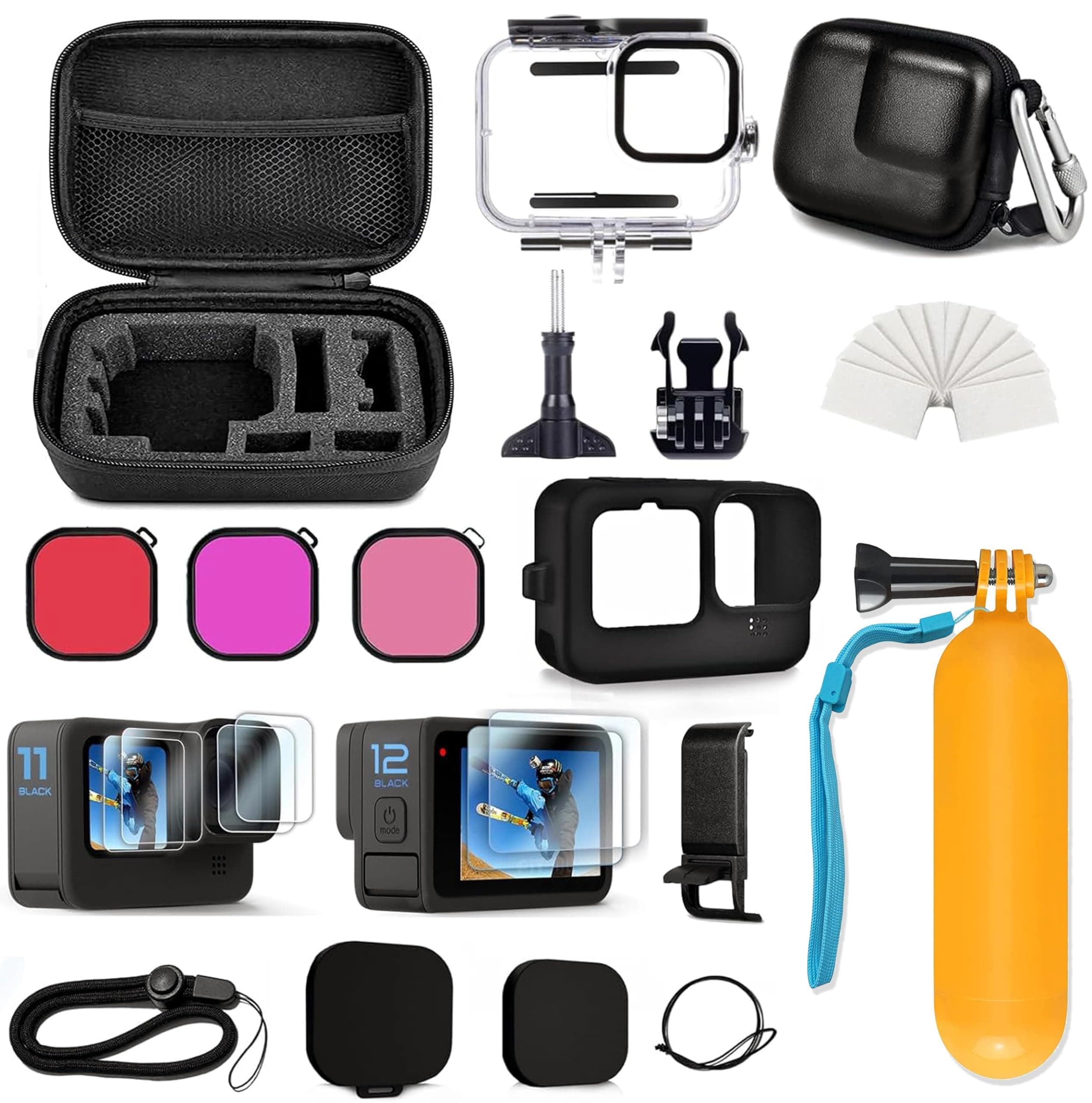 ADOFYS 24 in 1 Accessories Kit Action Camera Mount Kit Compatible with Hero GoPro Hero 9/10/11& 12 Action Camera