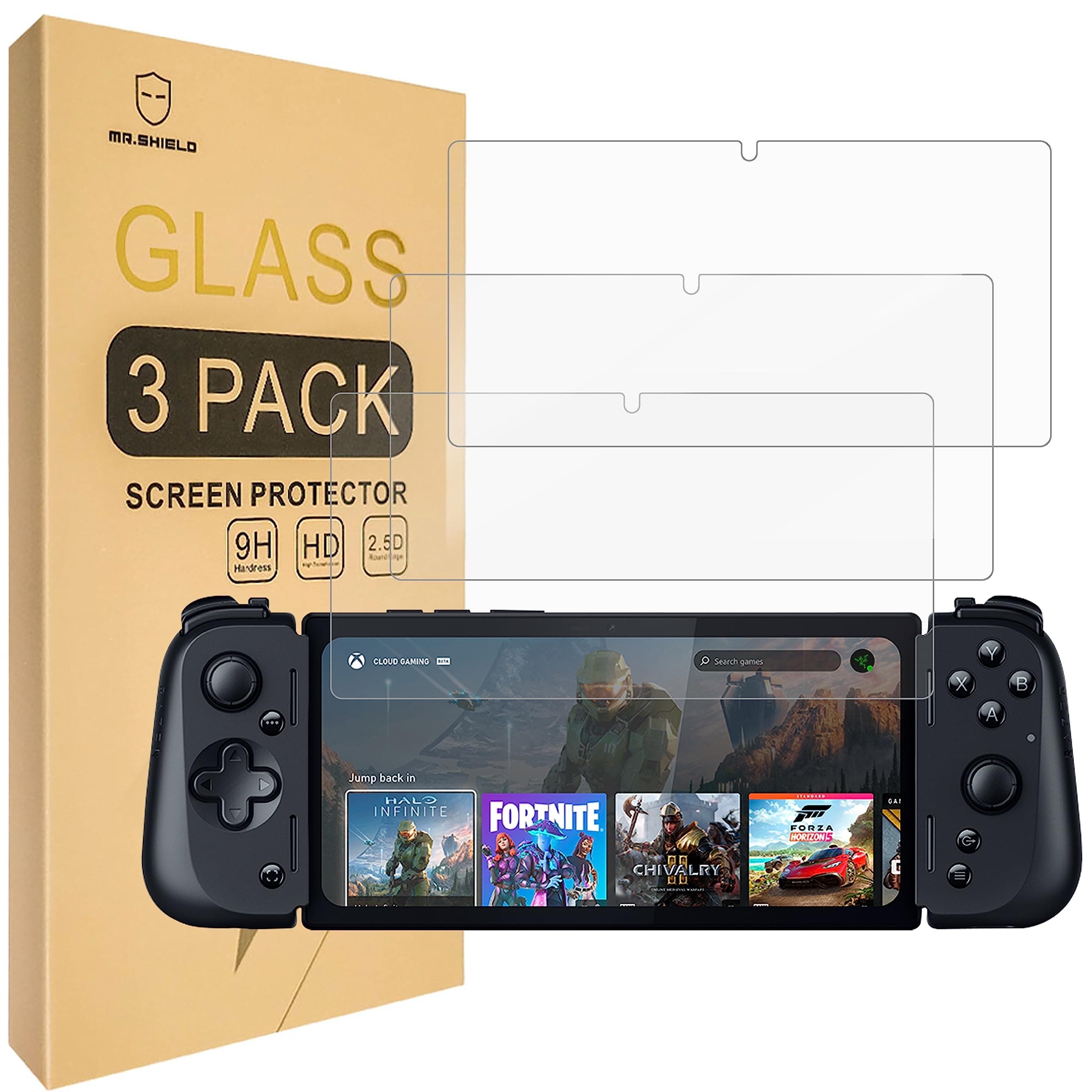 Mr.Shield Screen Protector For Razer Edge [6.8 inch] Wi-Fi / 5G 2023 [Tempered Glass] [9H Hardness] [3-Pack] Screen Protector