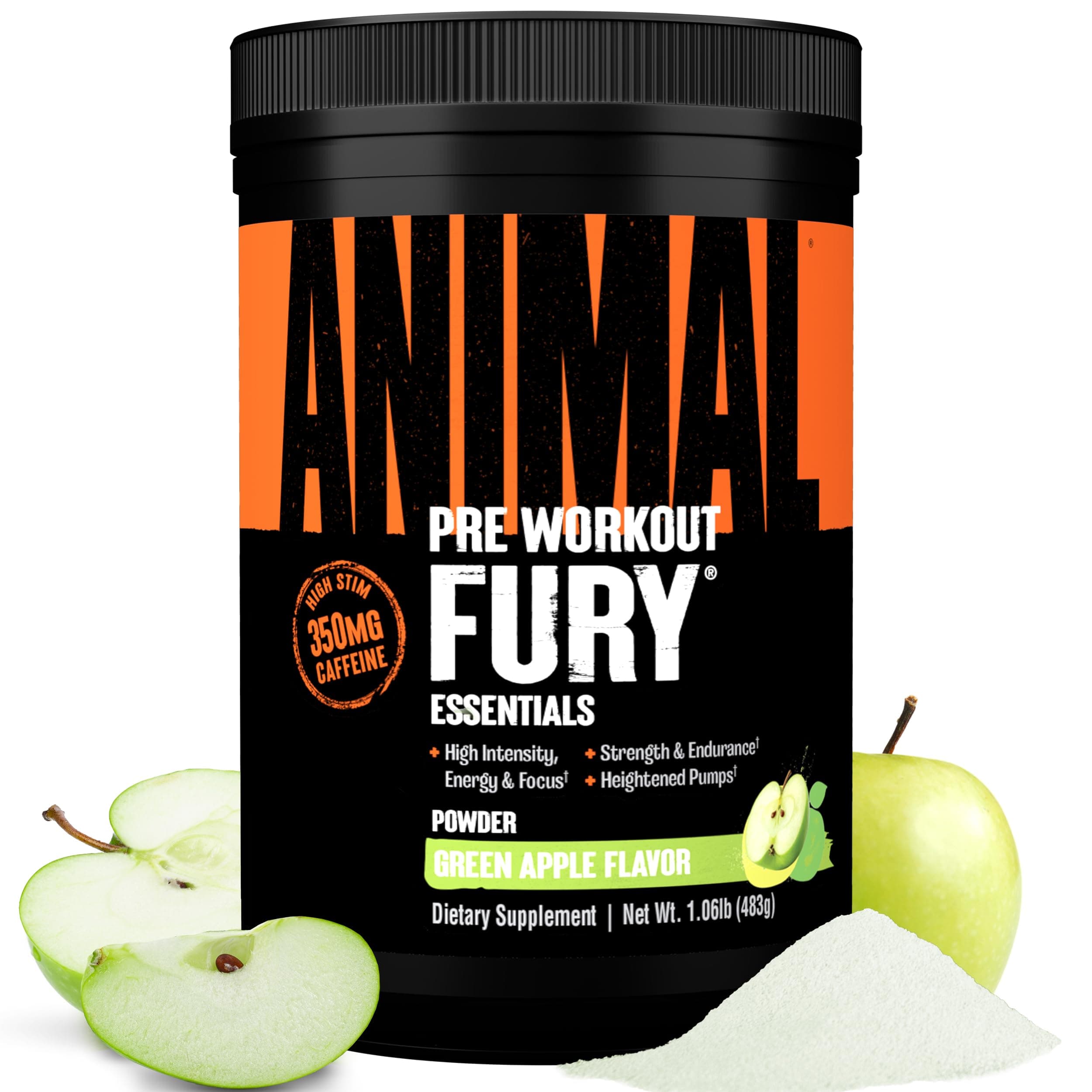 Pre- Workout Fury Essentials Green Apple 483 g