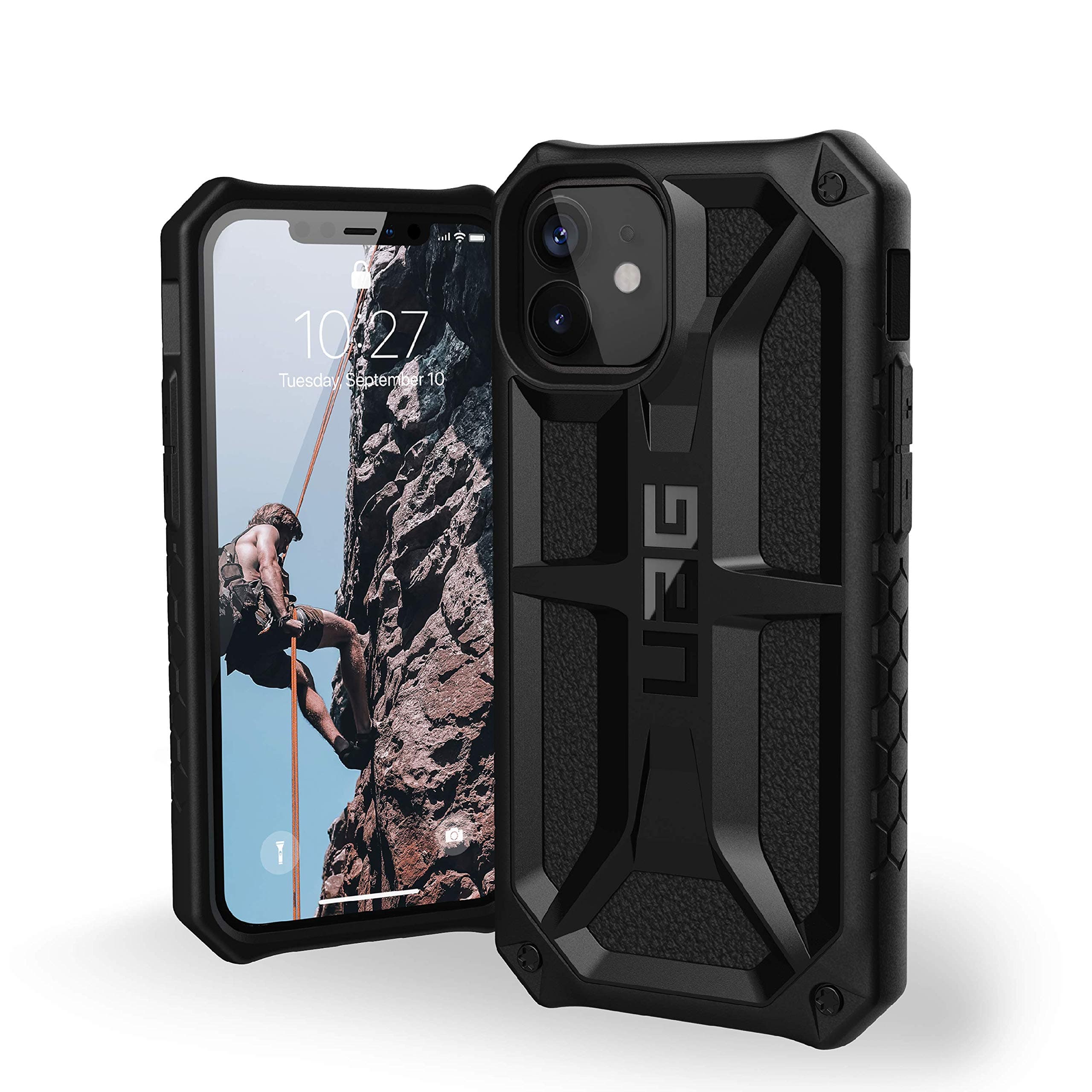 UAG iPhone 12 Mini 5G - (5.4 inch) Rugged Lightweight Slim Shockproof Premium Monarch Protective Cover, Black 112341114040