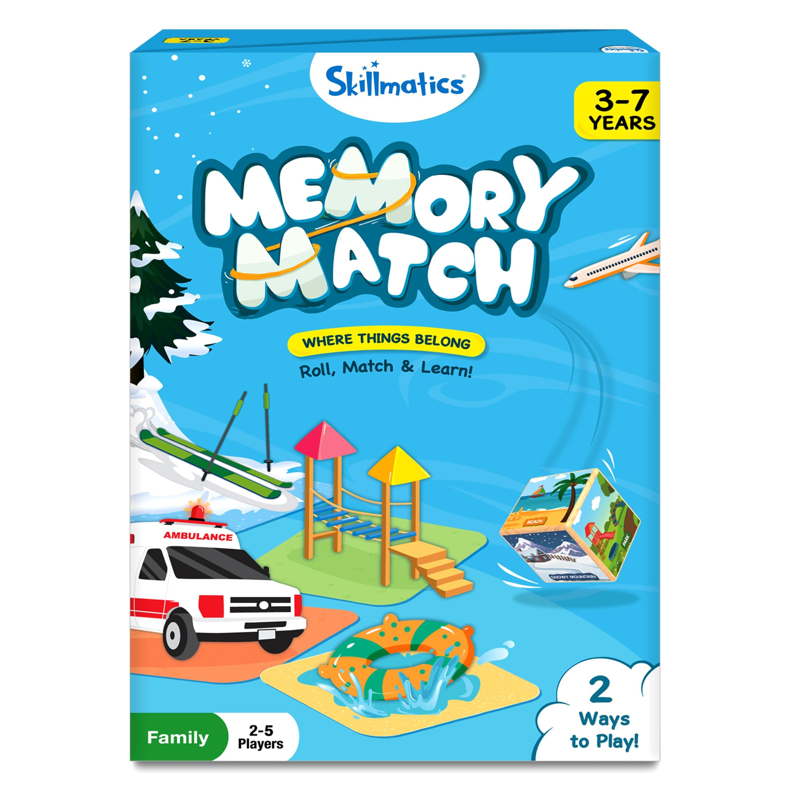 Memory Match - Where Things Belong, Fun & Fast Matching Board Game for Kids, Educational Preschool Game for Toddlers, Boys & Girls Ages 3, 4, 5, 6 & 7, Learning & Brain Development Toy