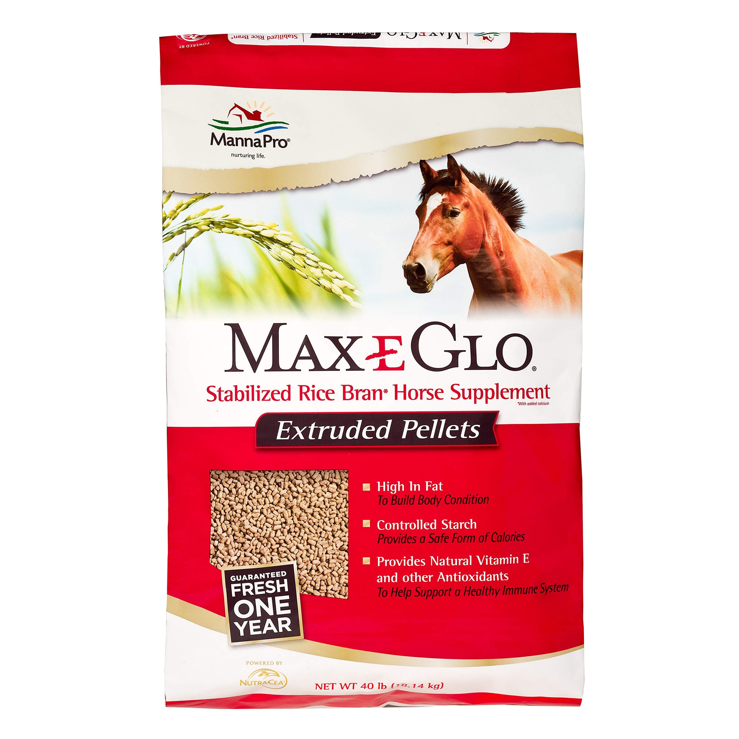 Manna Pro Max-E-Glo Pellets for Horse, 40 lb