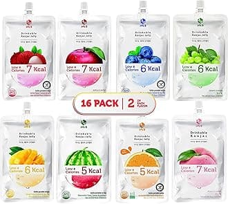 Eat Munchie Box Drinkable Konjac Jelly B Pouches | Healthy Dietary Supplement | Korean Diet Drink | Low Carb & Low Calorie Snacks, No Sugar Added (16 Pouches) Variety of Flavors (Flavors May Vary)