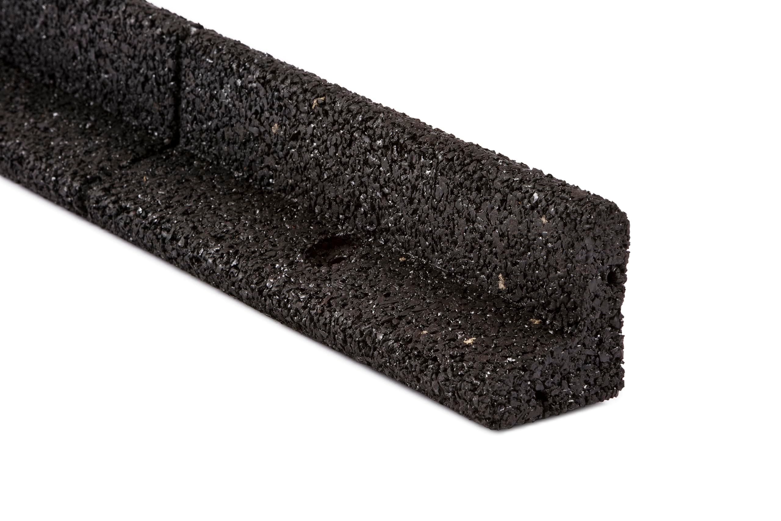 EcoBorder Black Recycled Rubber 4ft Lawn Edging (6pc Box)