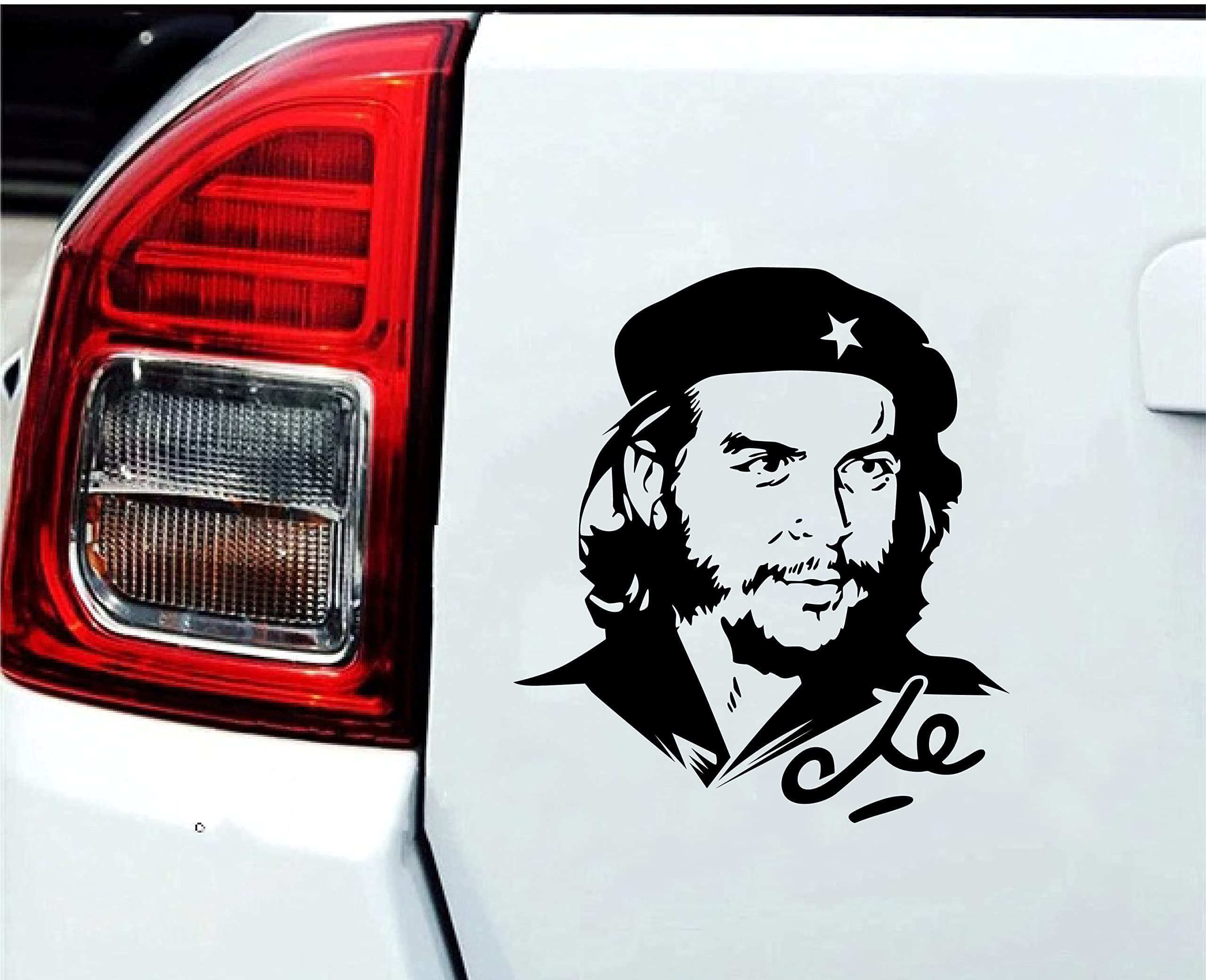 Che Guevara Sticker for Car Window Display Graphics Waterproof Universal for All Cars Vinyl Die Cut Stickers L x H 8 X 9 Inch